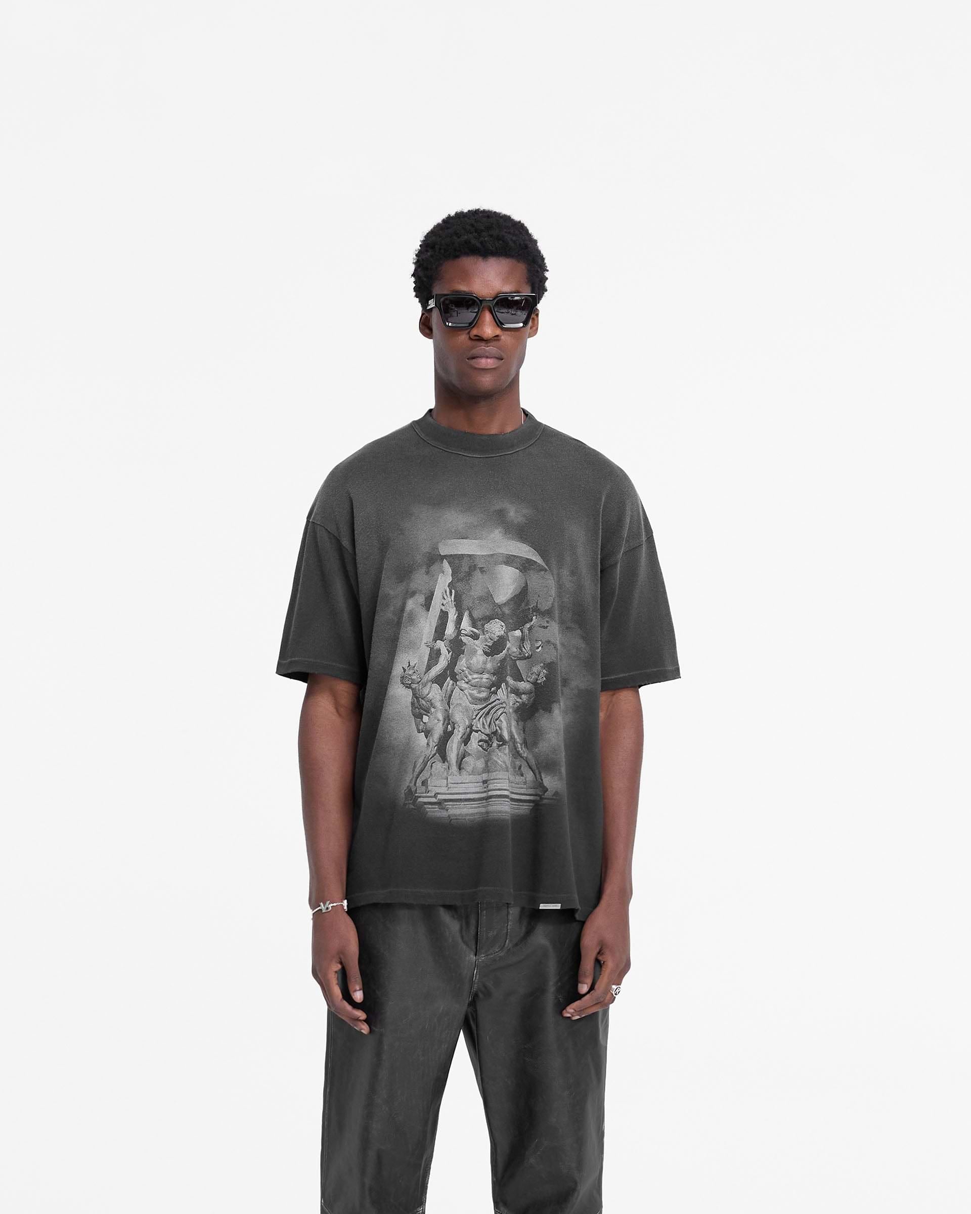 Represent Atlas T-shirt Stained Black