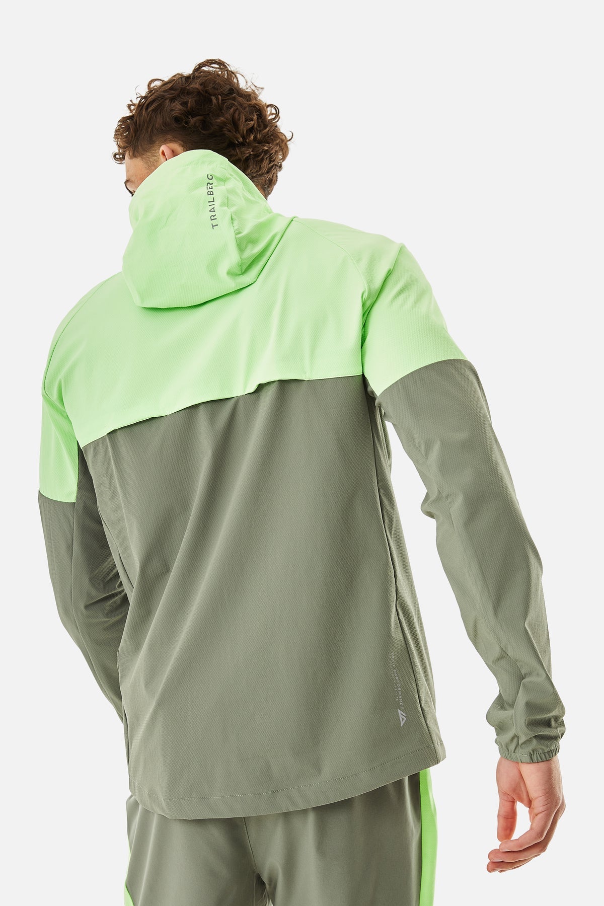 Trailberg Cloud SS25 Hood - Pine Dust/Neon Lime