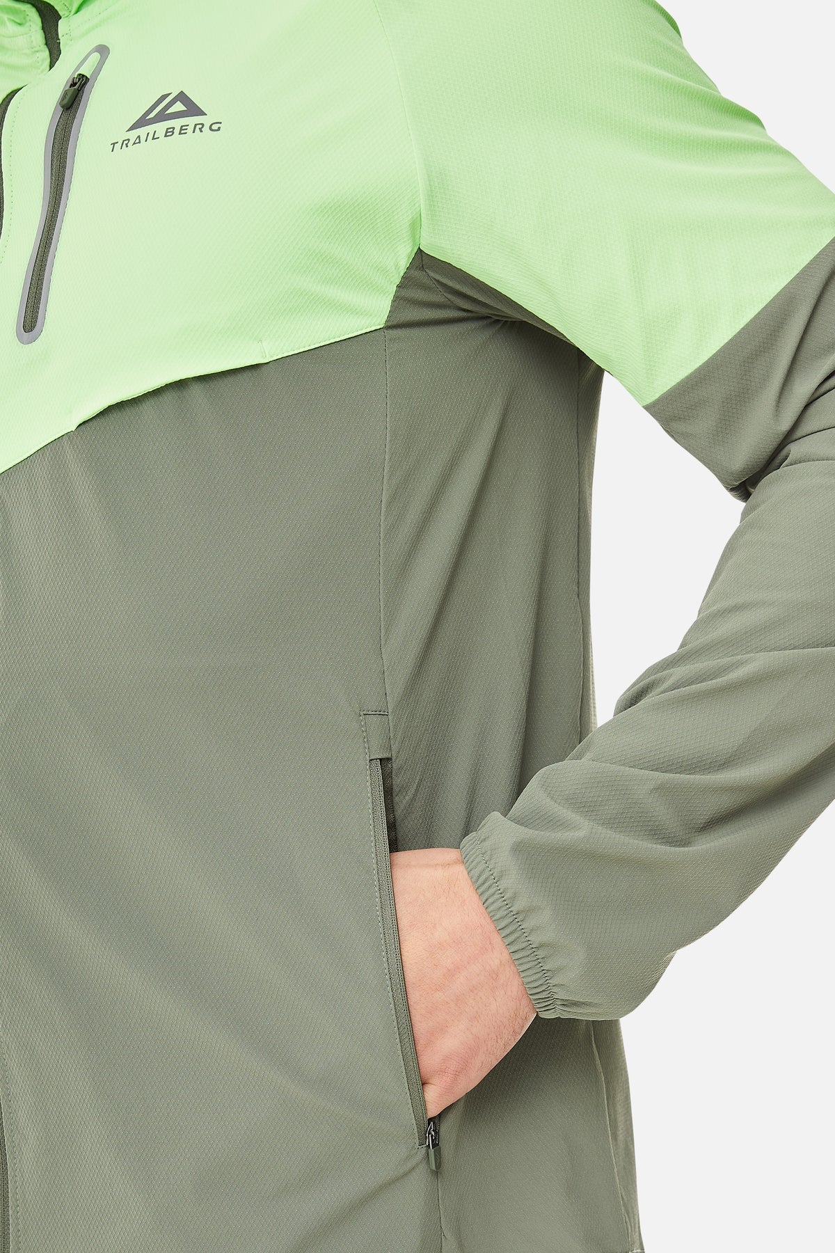 Trailberg Cloud SS25 Hood - Pine Dust/Neon Lime