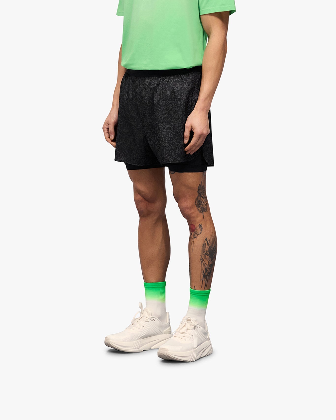 Represent 247 Contour 2-In-1 Run Shorts - Black