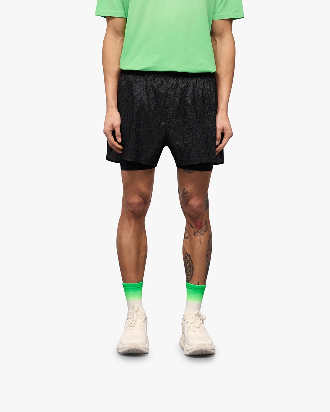 Represent 247 Contour 2-In-1 Run Shorts - Black