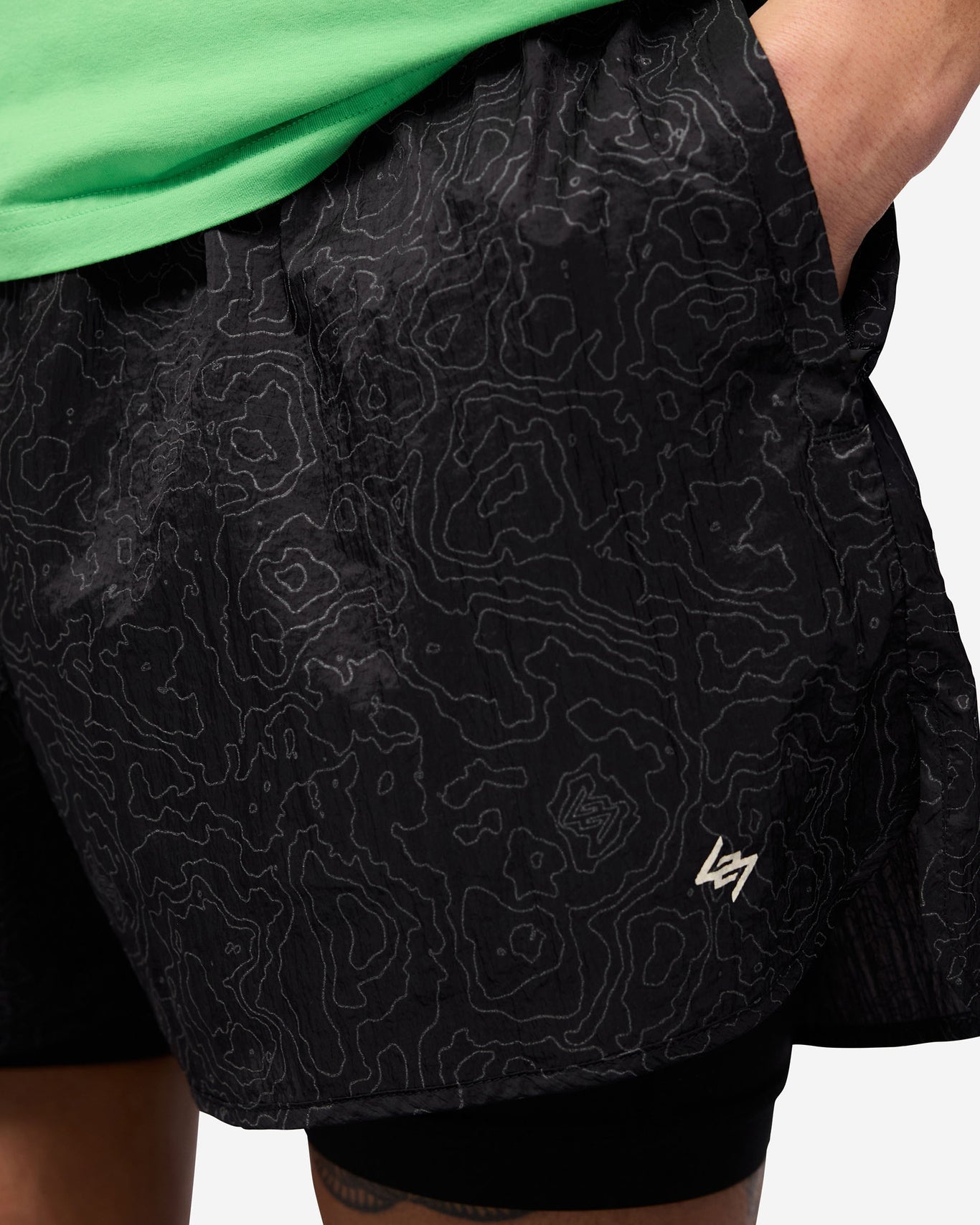 Represent 247 Contour 2-In-1 Run Shorts - Black