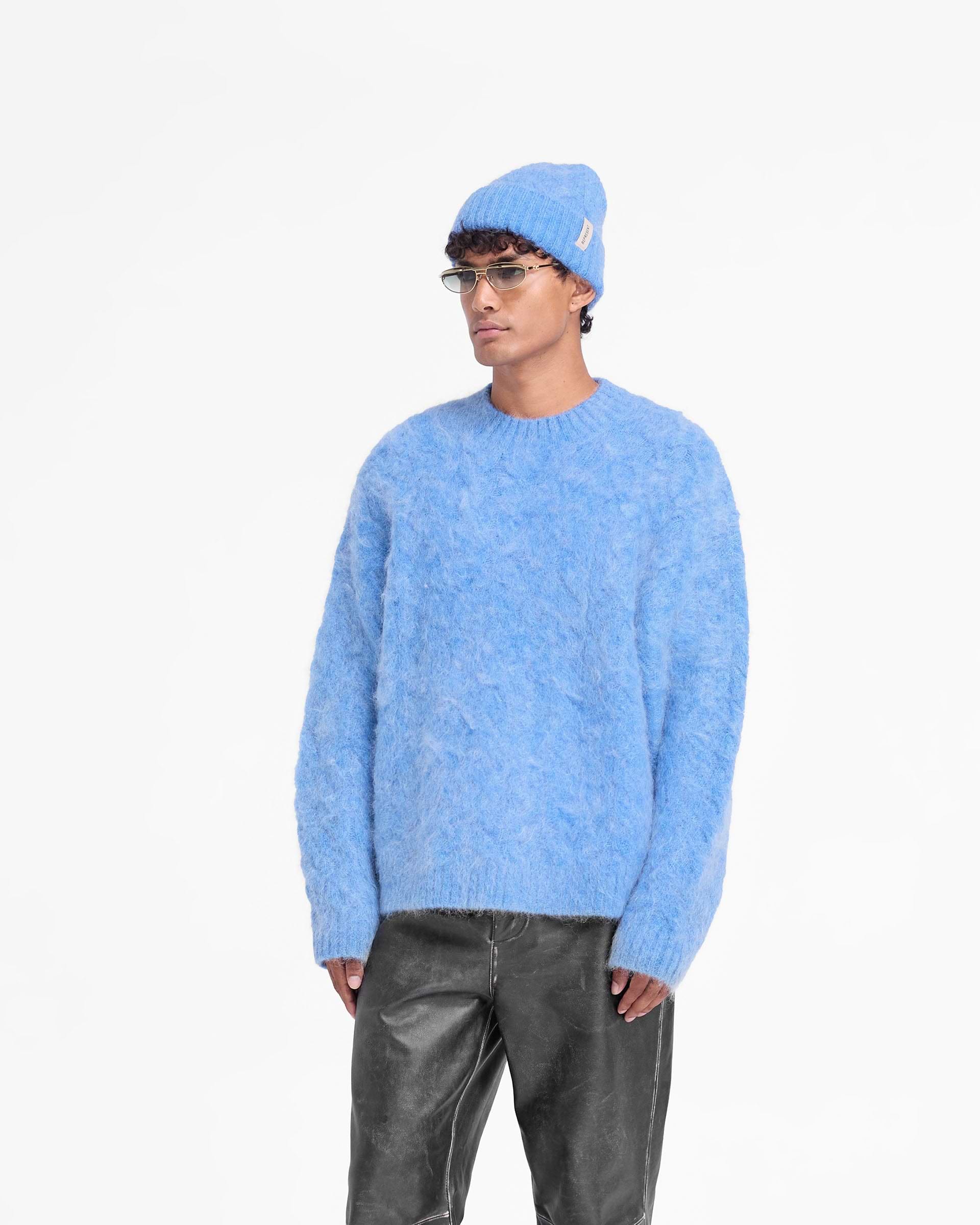 Represent Cable Knit Jumper Electric Blue