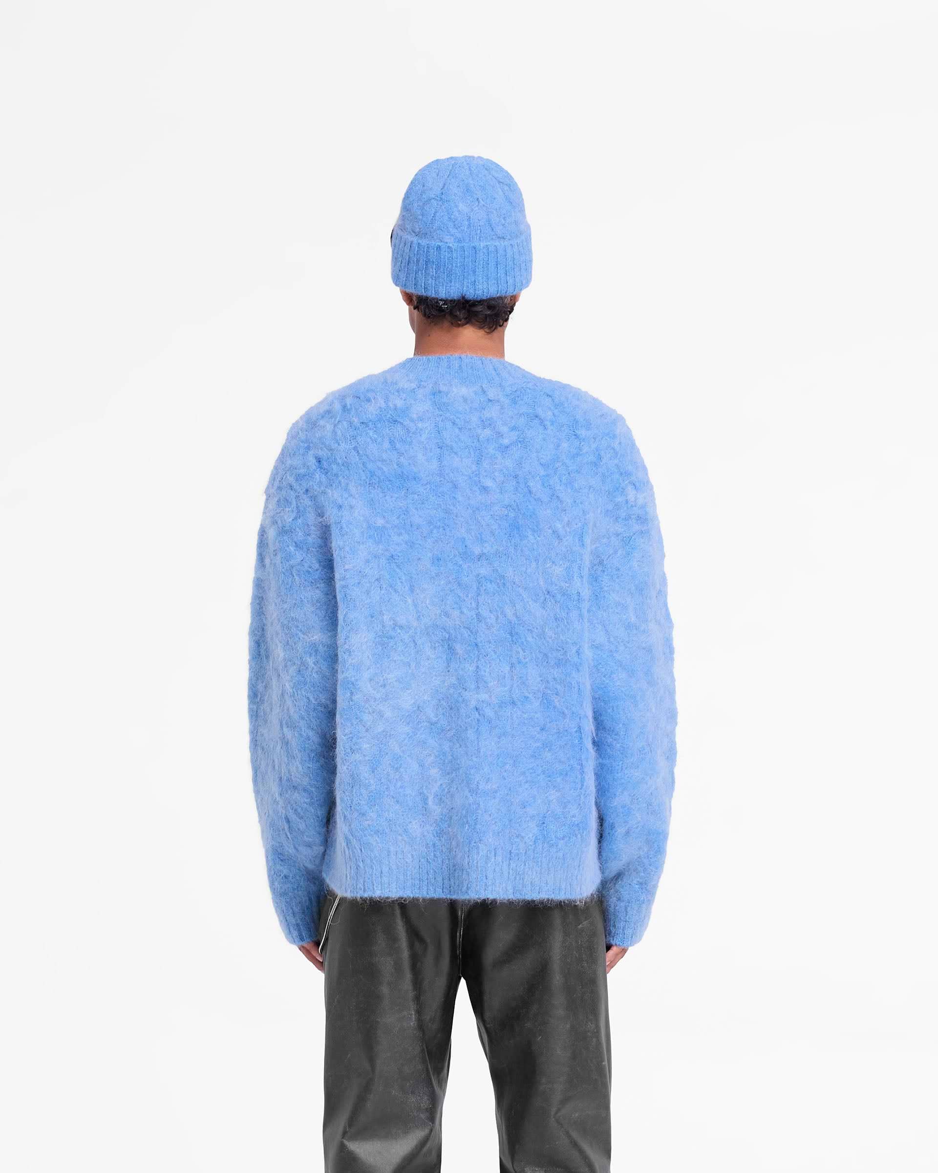 Represent Cable Knit Jumper Electric Blue