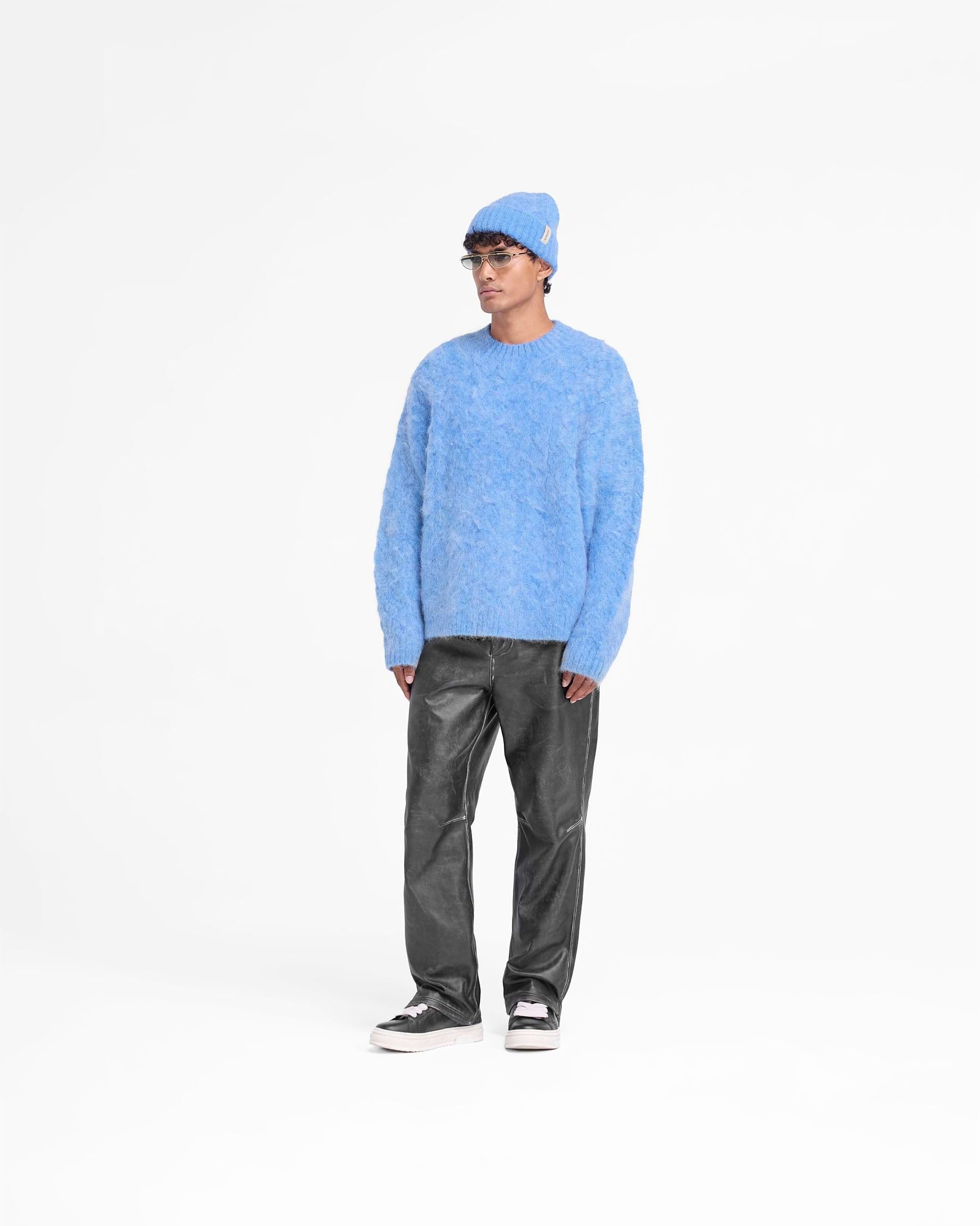 Represent Cable Knit Jumper Electric Blue