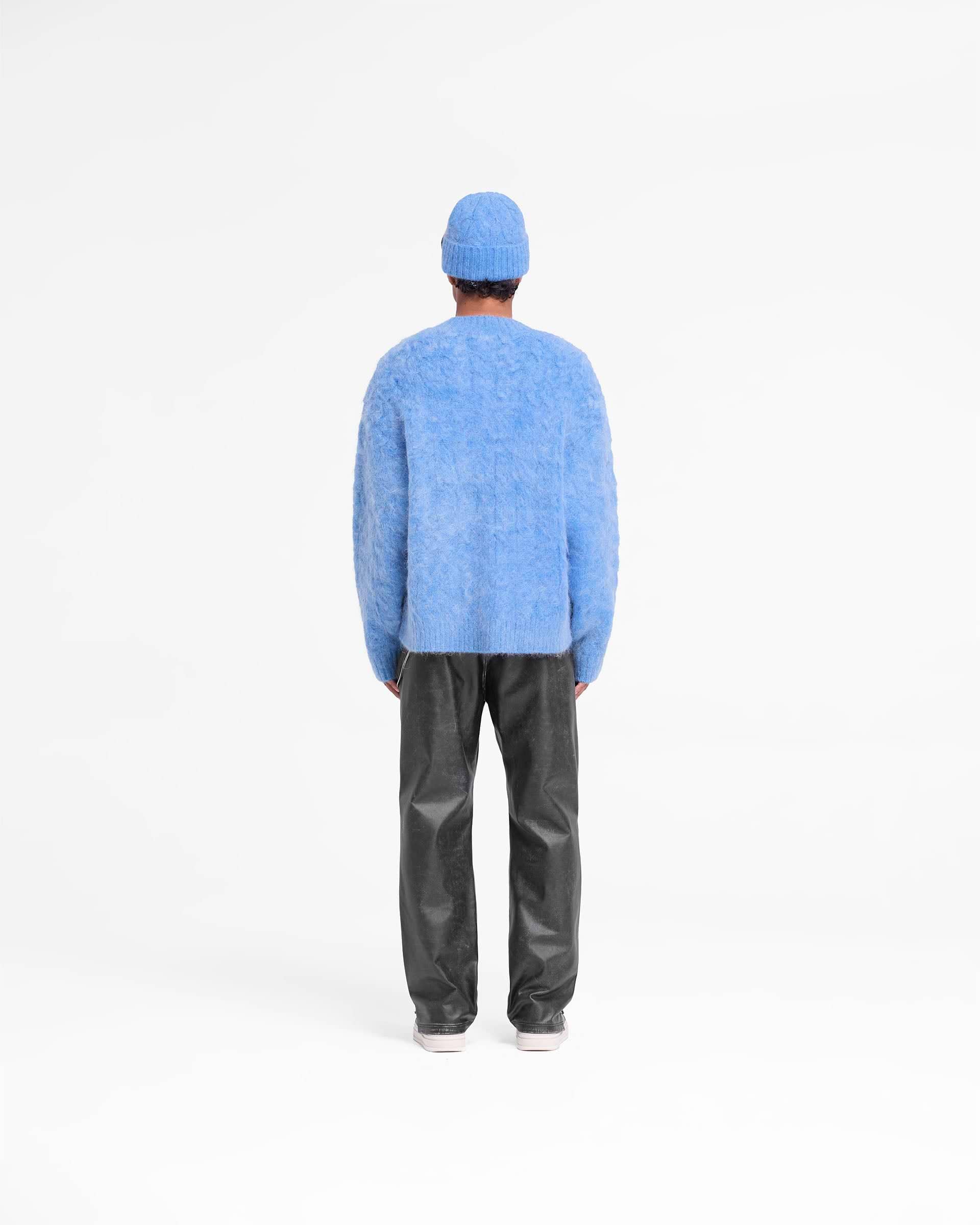 Represent Cable Knit Jumper Electric Blue