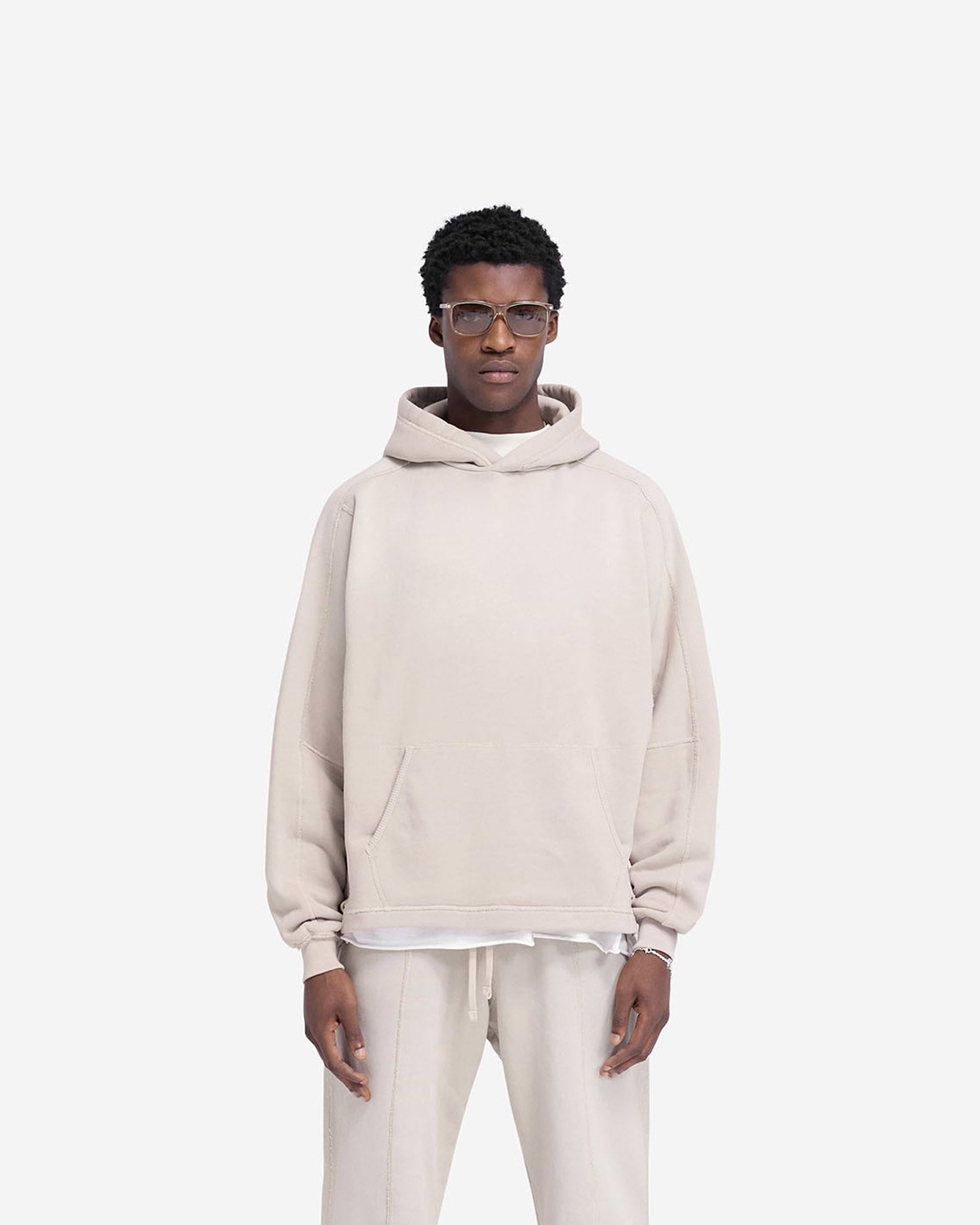 Represent Stepped Hem Hoodie Oat