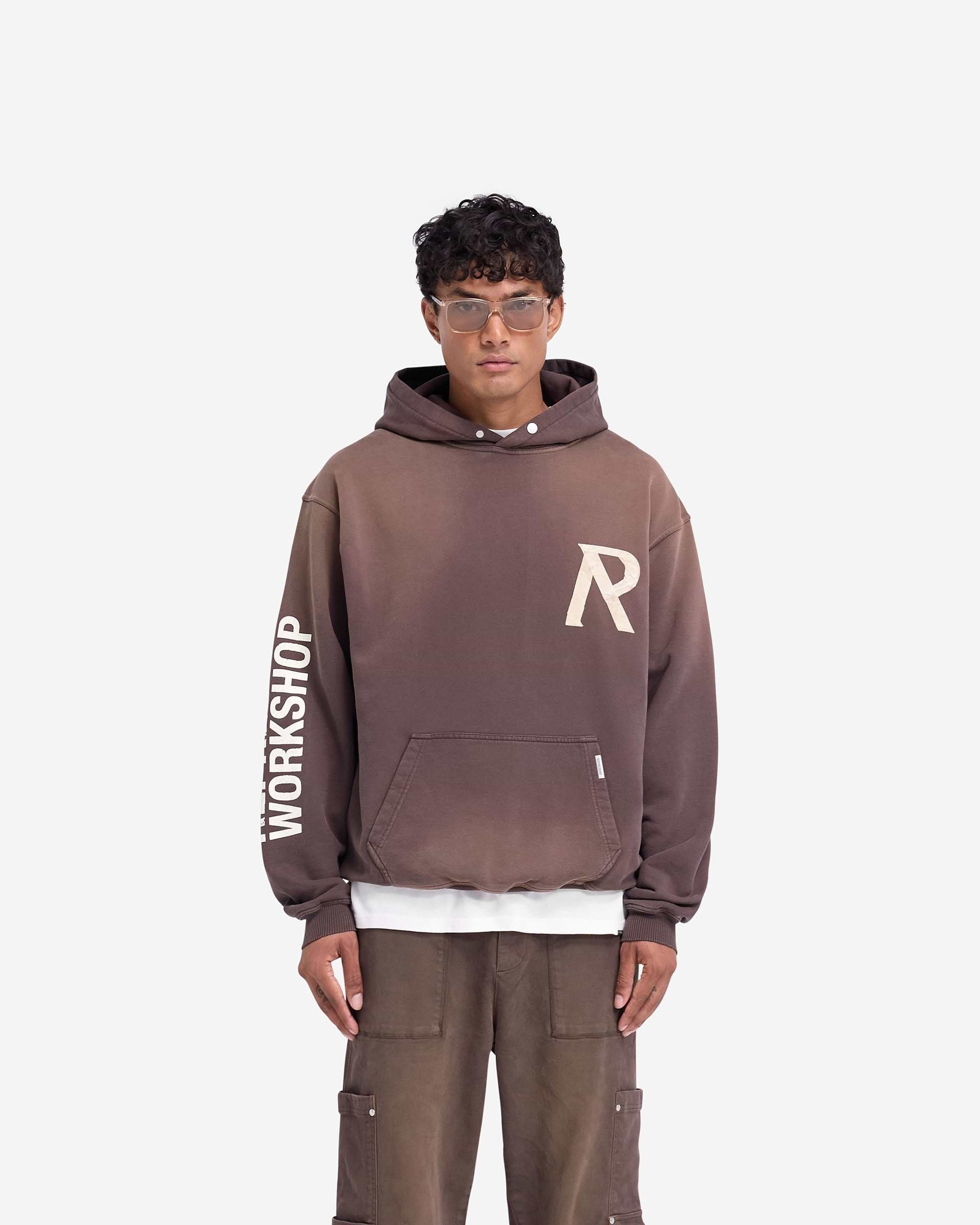 Represent Masking Tape Initial Hoodie Cedar