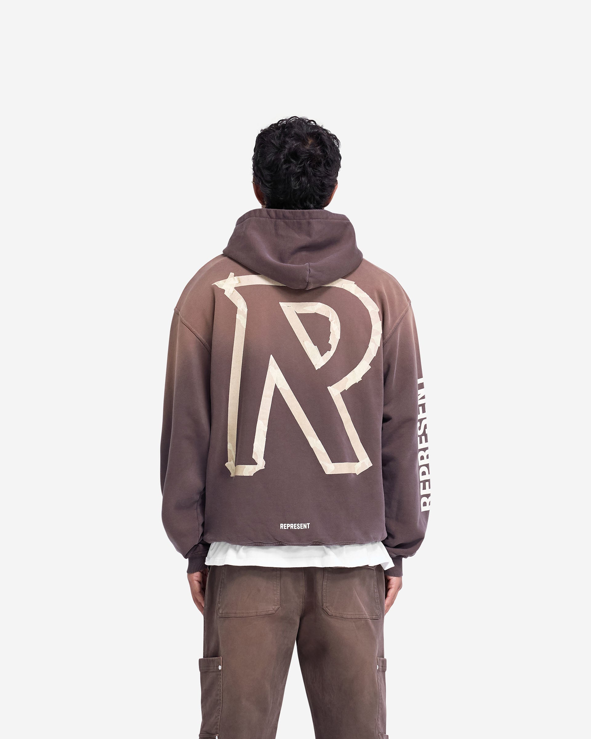 Represent Masking Tape Initial Hoodie Cedar