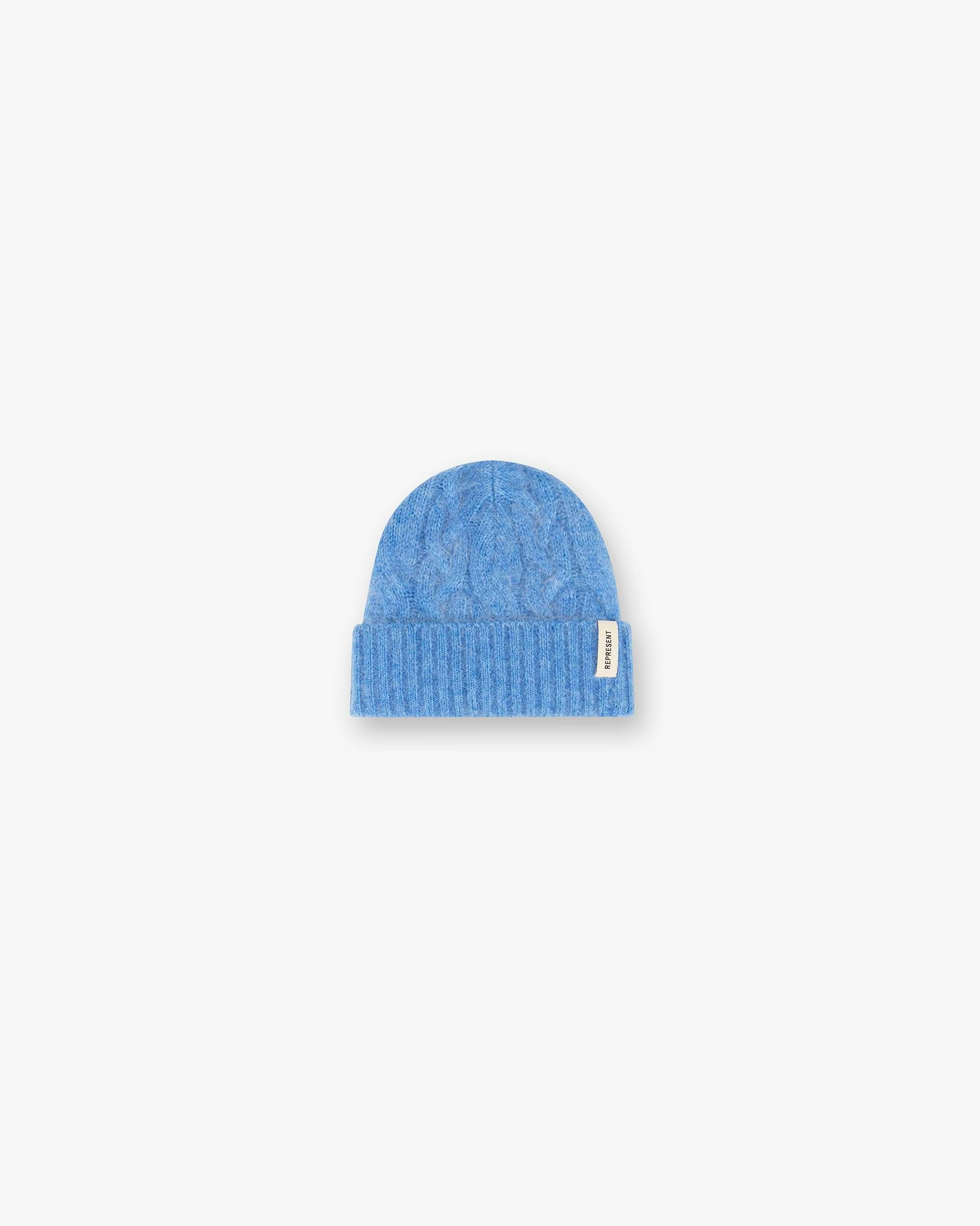 Represent Cable Knit Beanie Electric Blue