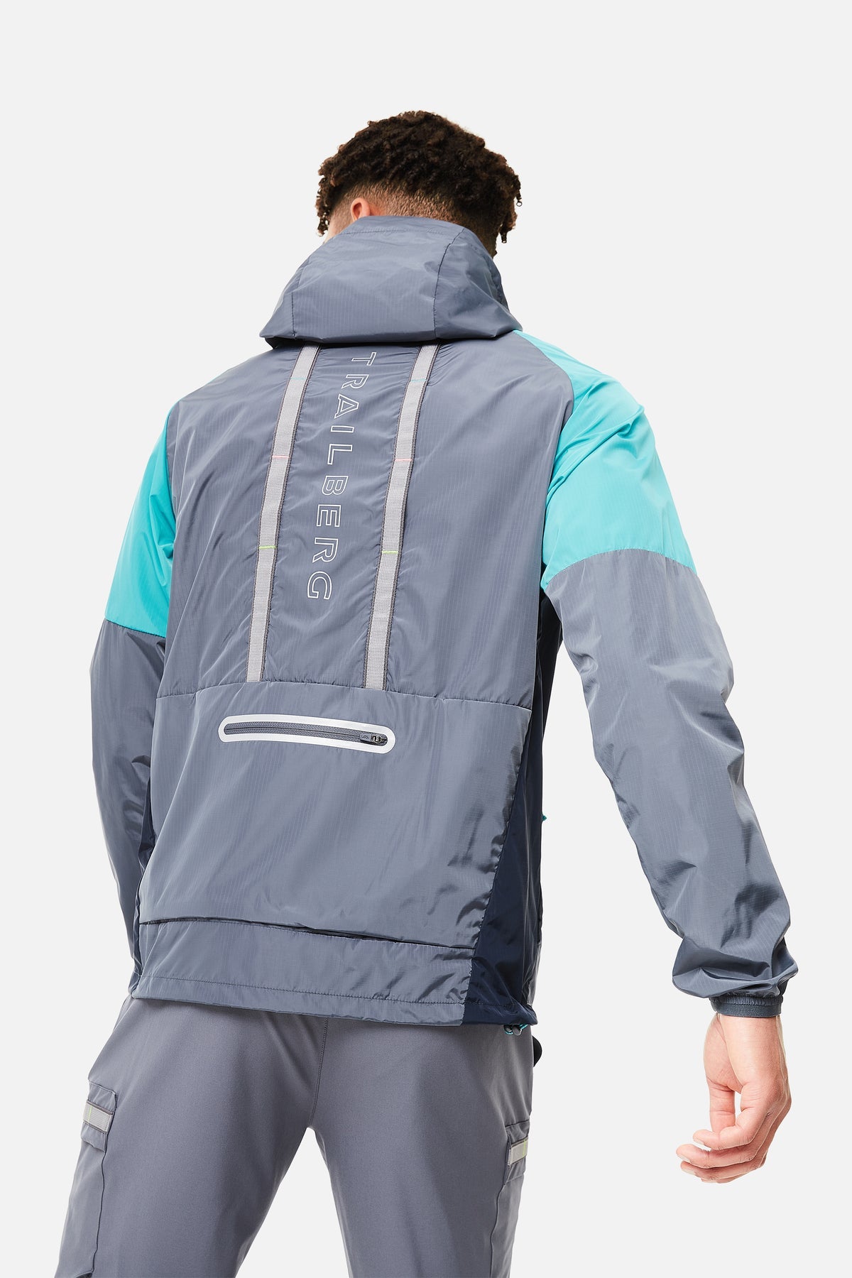 Trailberg Triathlon 3.0 Windbreaker - Mid Grey/Turquoise
