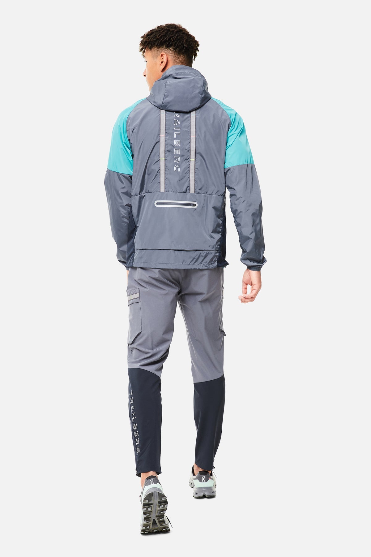 Trailberg Triathlon 3.0 Windbreaker - Mid Grey/Turquoise