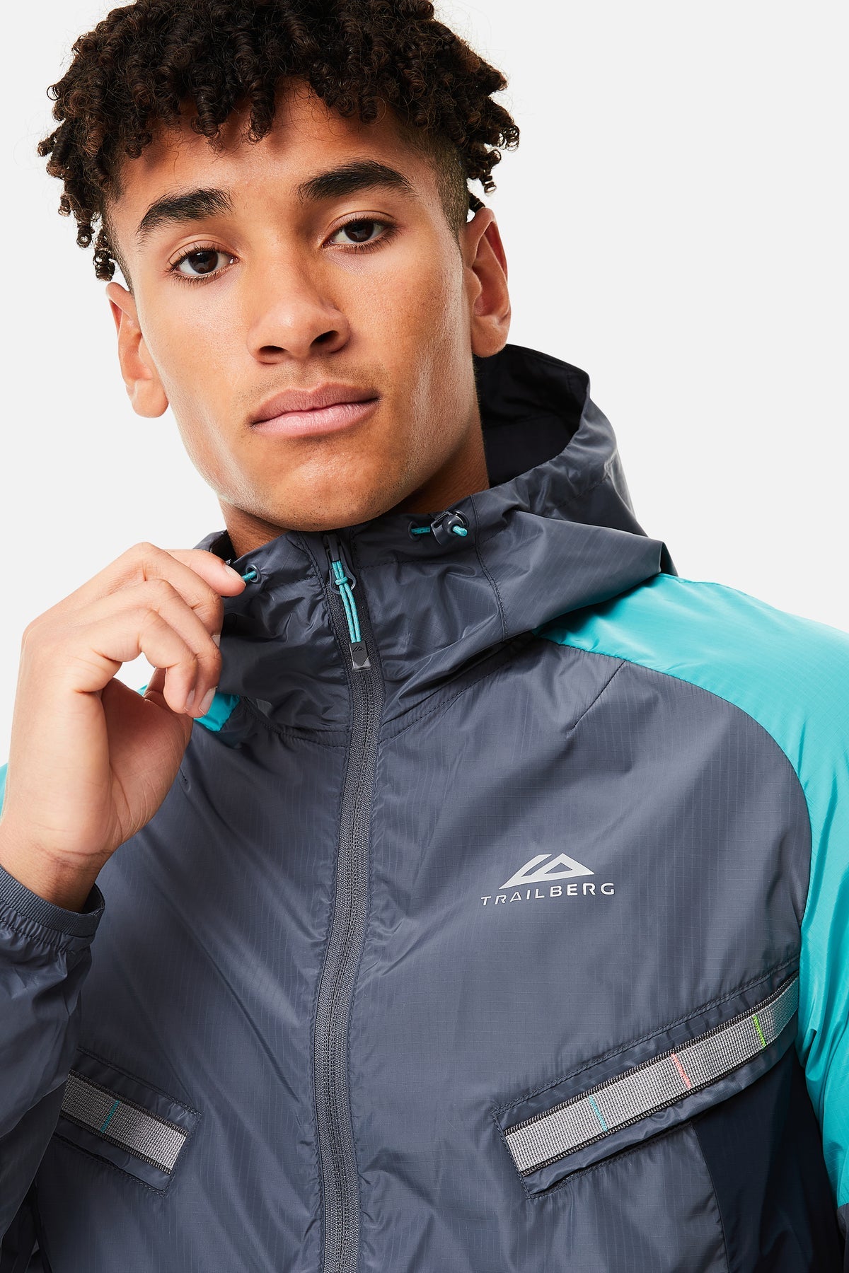 Trailberg Triathlon 3.0 Windbreaker - Mid Grey/Turquoise