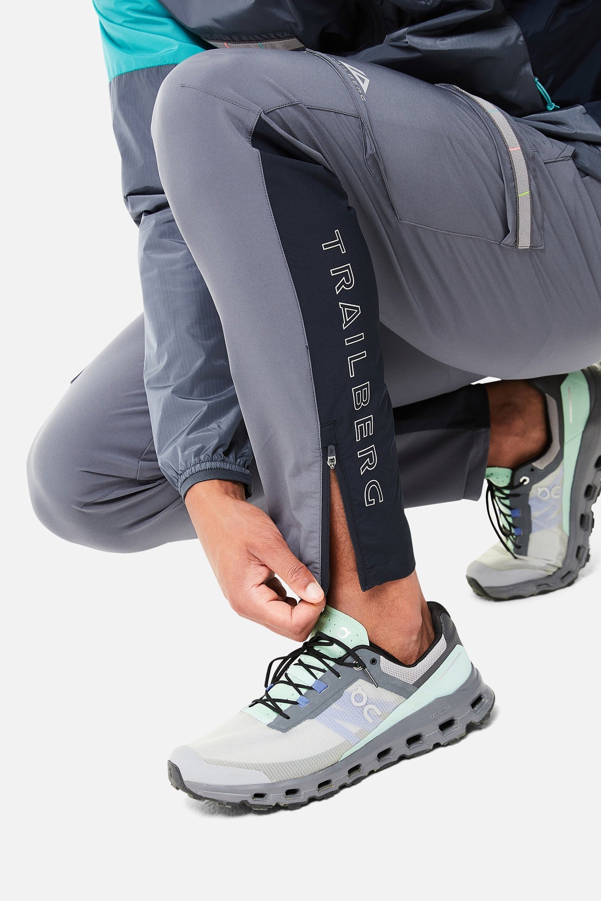 Trailberg Triathlon 3.0 Pant - Mid Grey/Turquoise