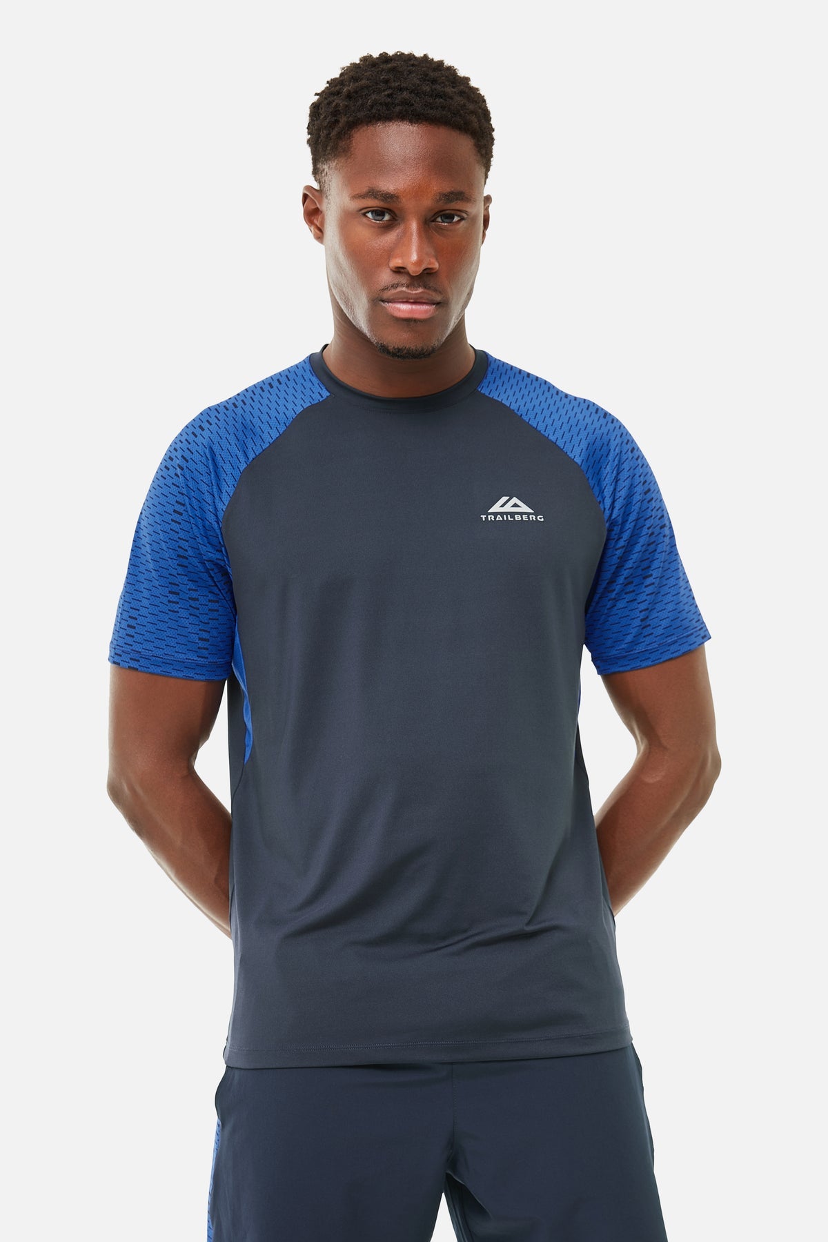 Trailberg Motion Tee - Navy/Cobalt