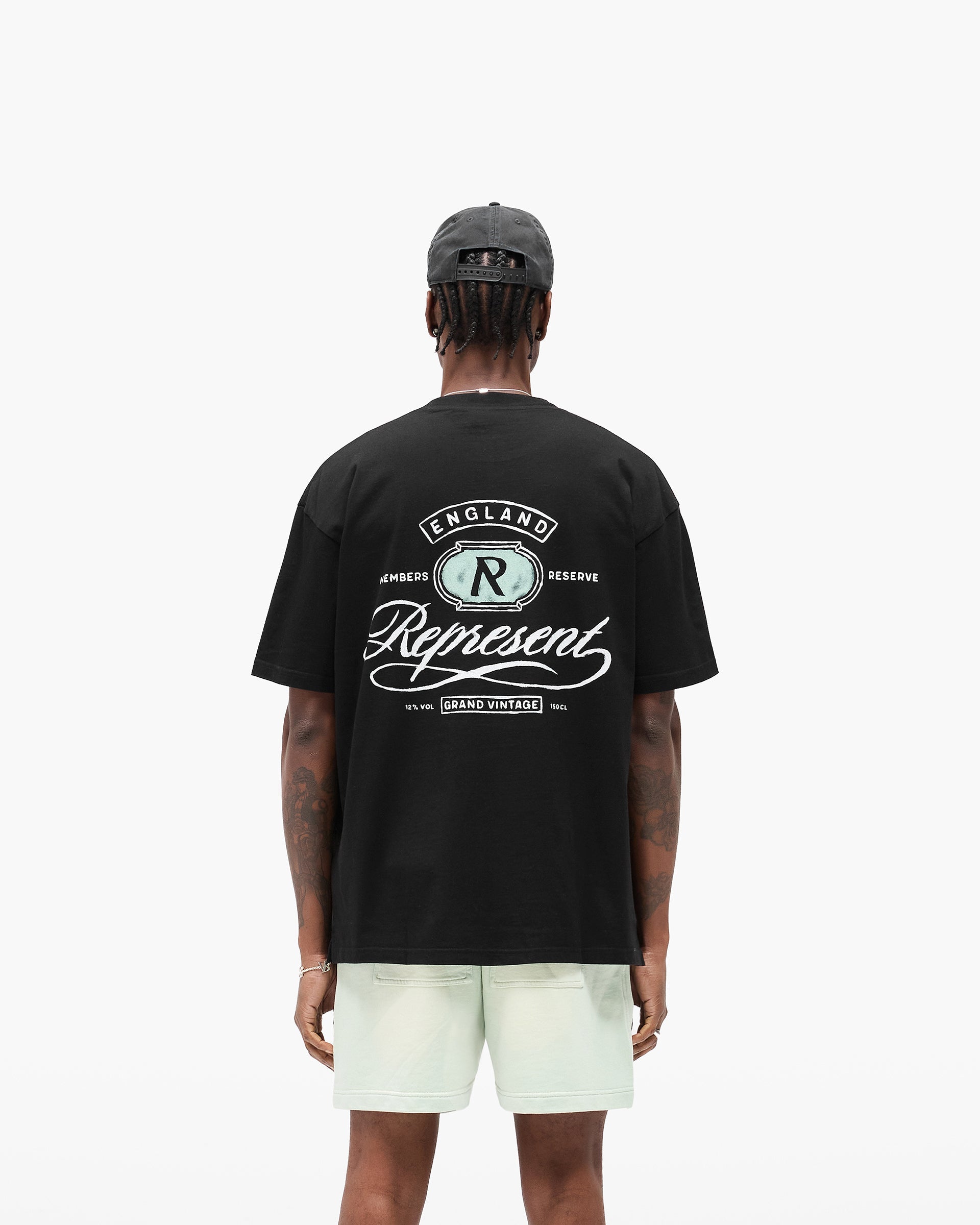 Represent Grand Vintage Hand Drawn T-Shirt Jet Black