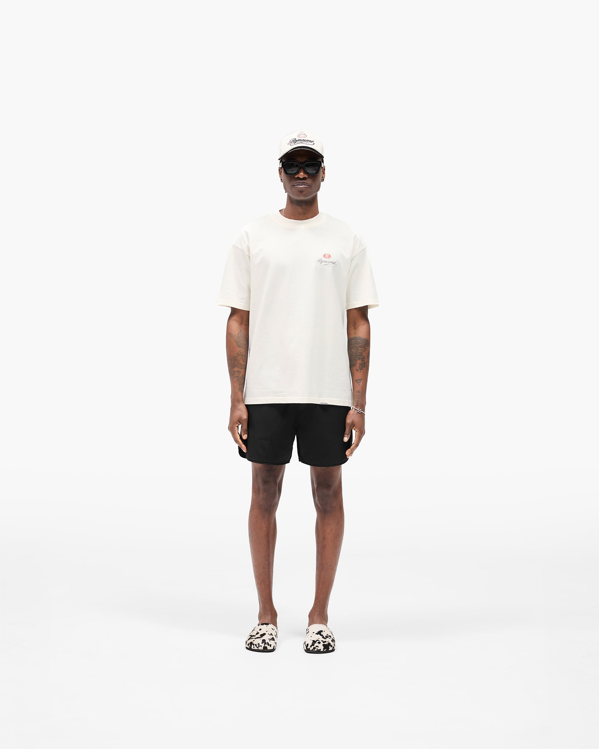 Represent Grand Vintage Hand Drawn T-Shirt Aged White