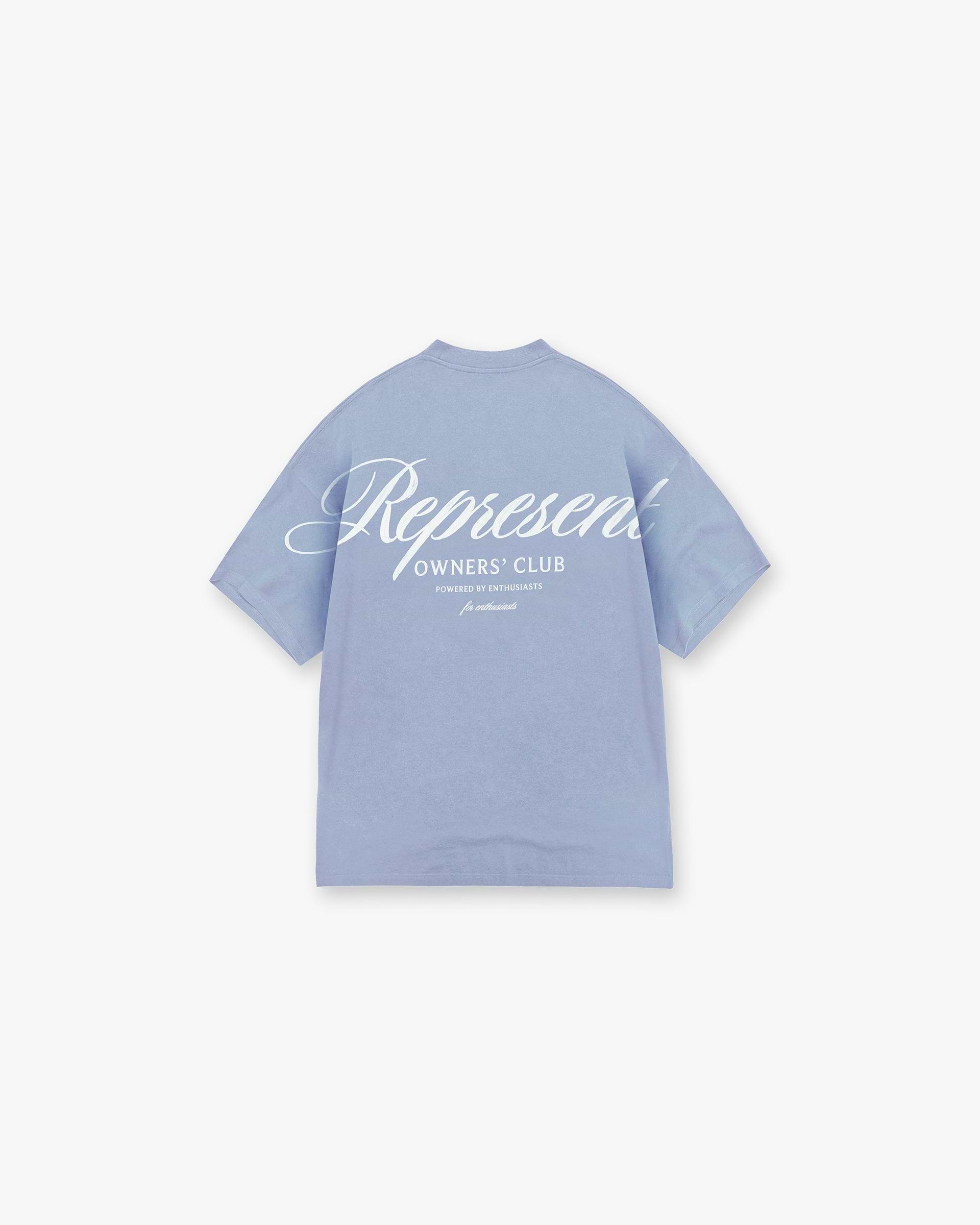 Represent Owners Club Script T-Shirt Dusty Blue