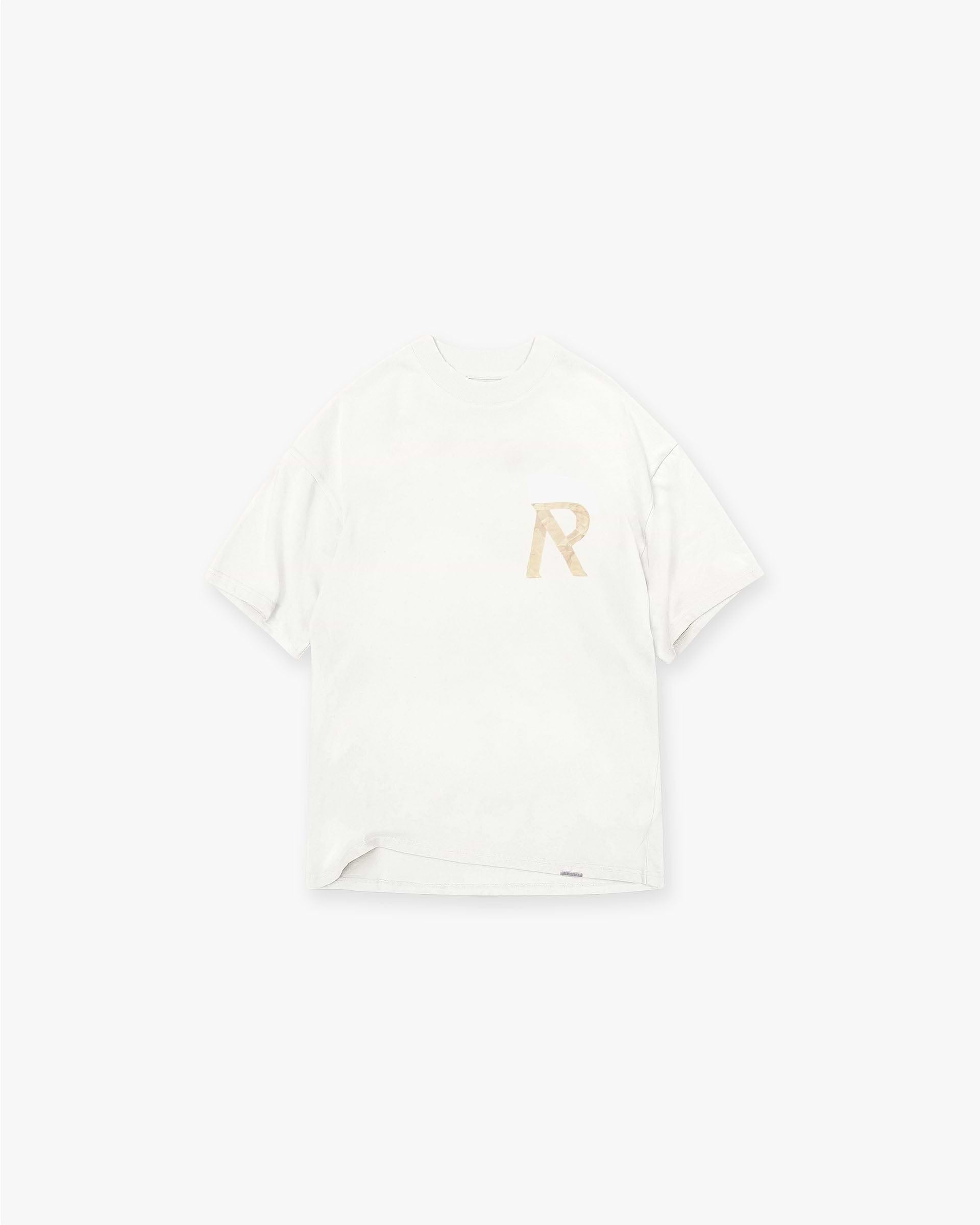 Represent Masking Tape Initial T-Shirt Flat White