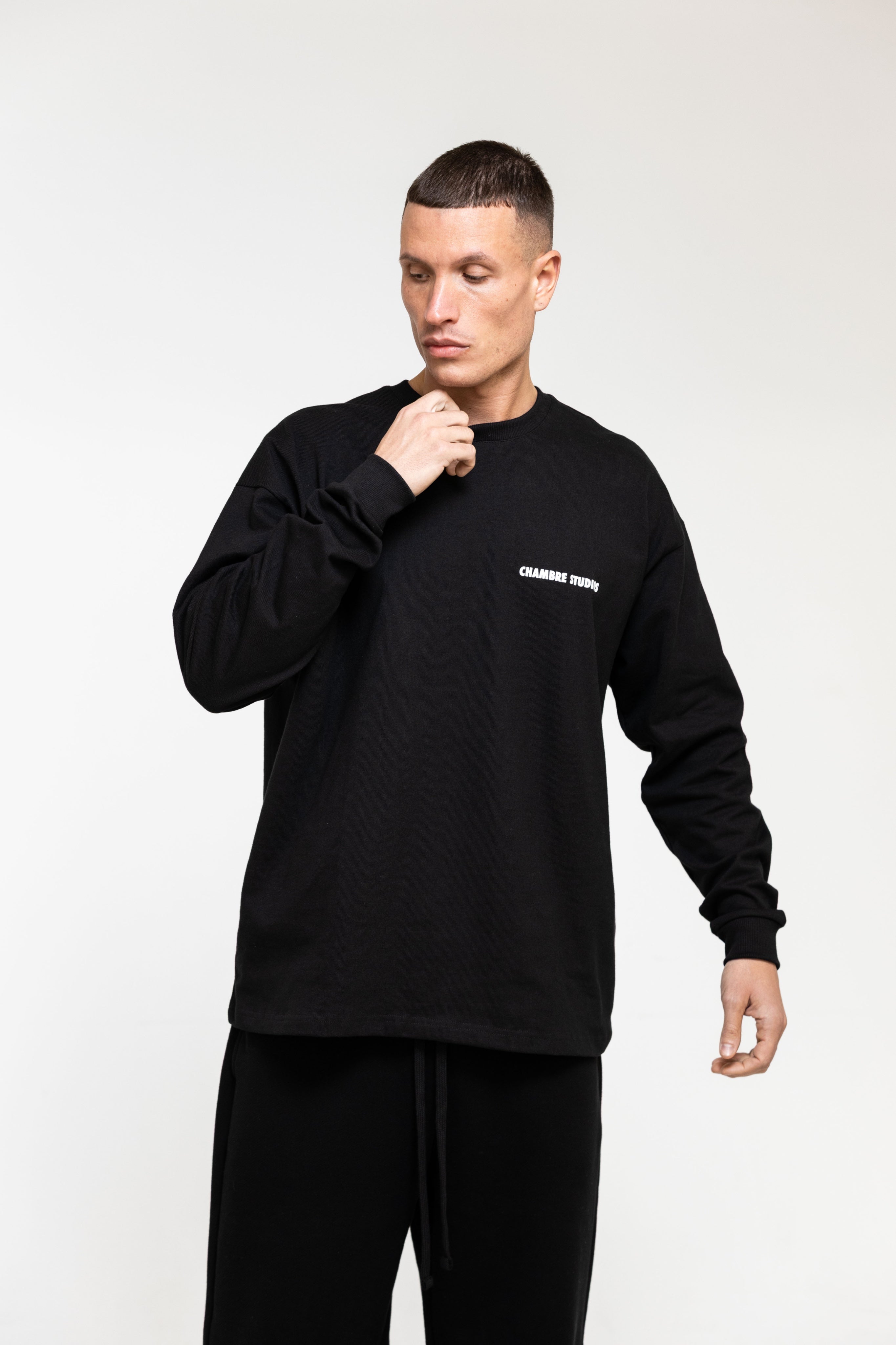Chambre Logo LS T-Shirt Black