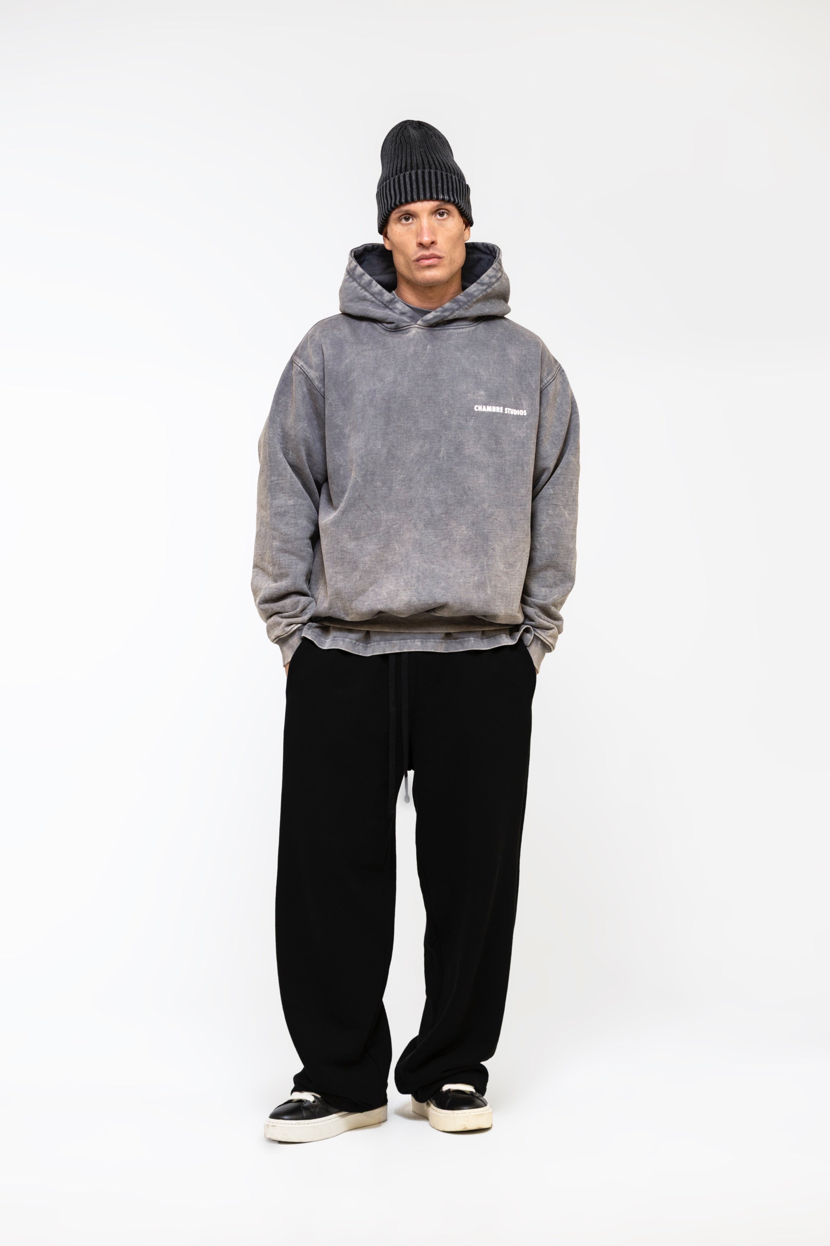 Chambre Logo Hoodie Acid Grey