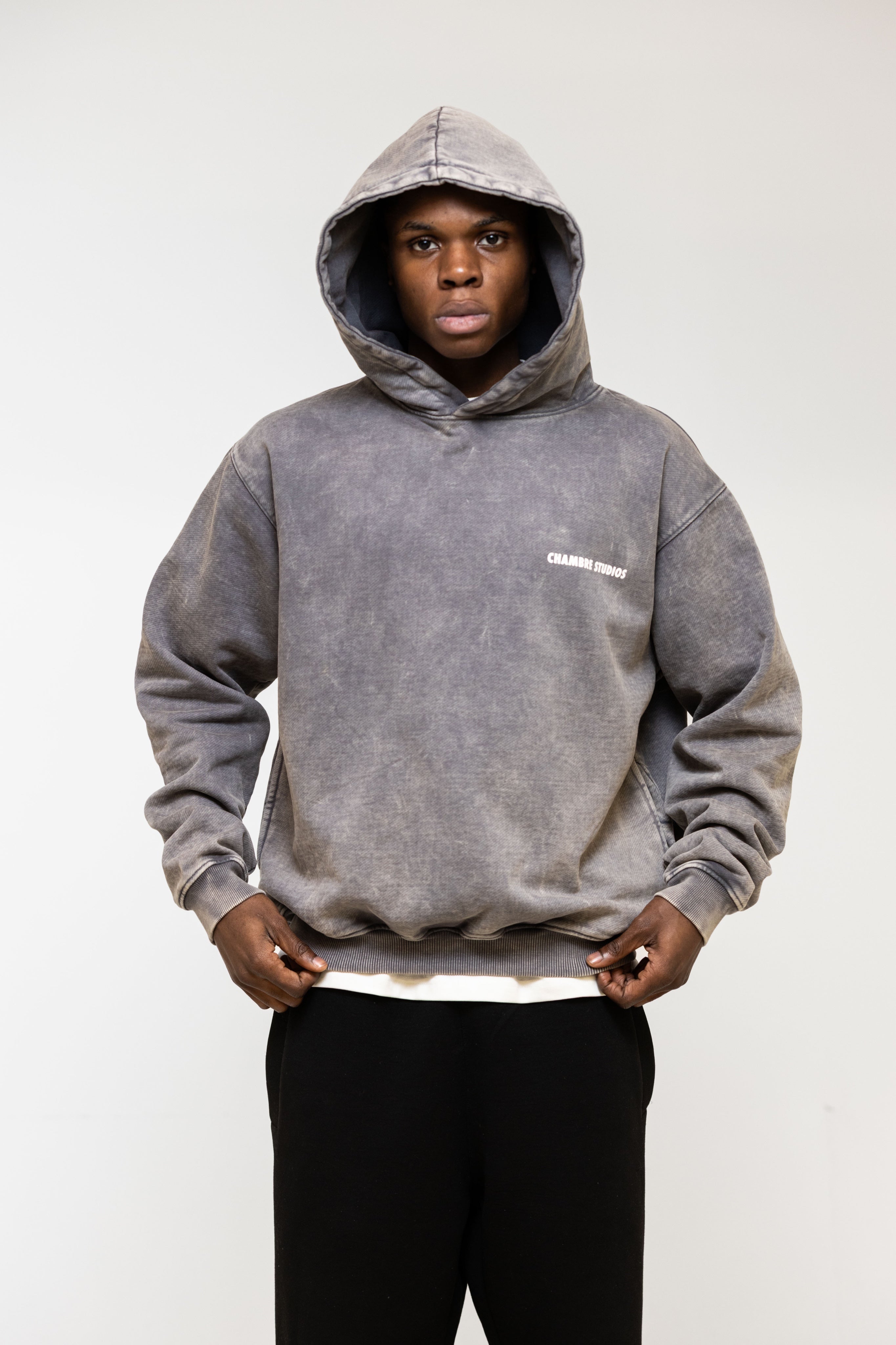 Chambre Logo Hoodie Acid Grey