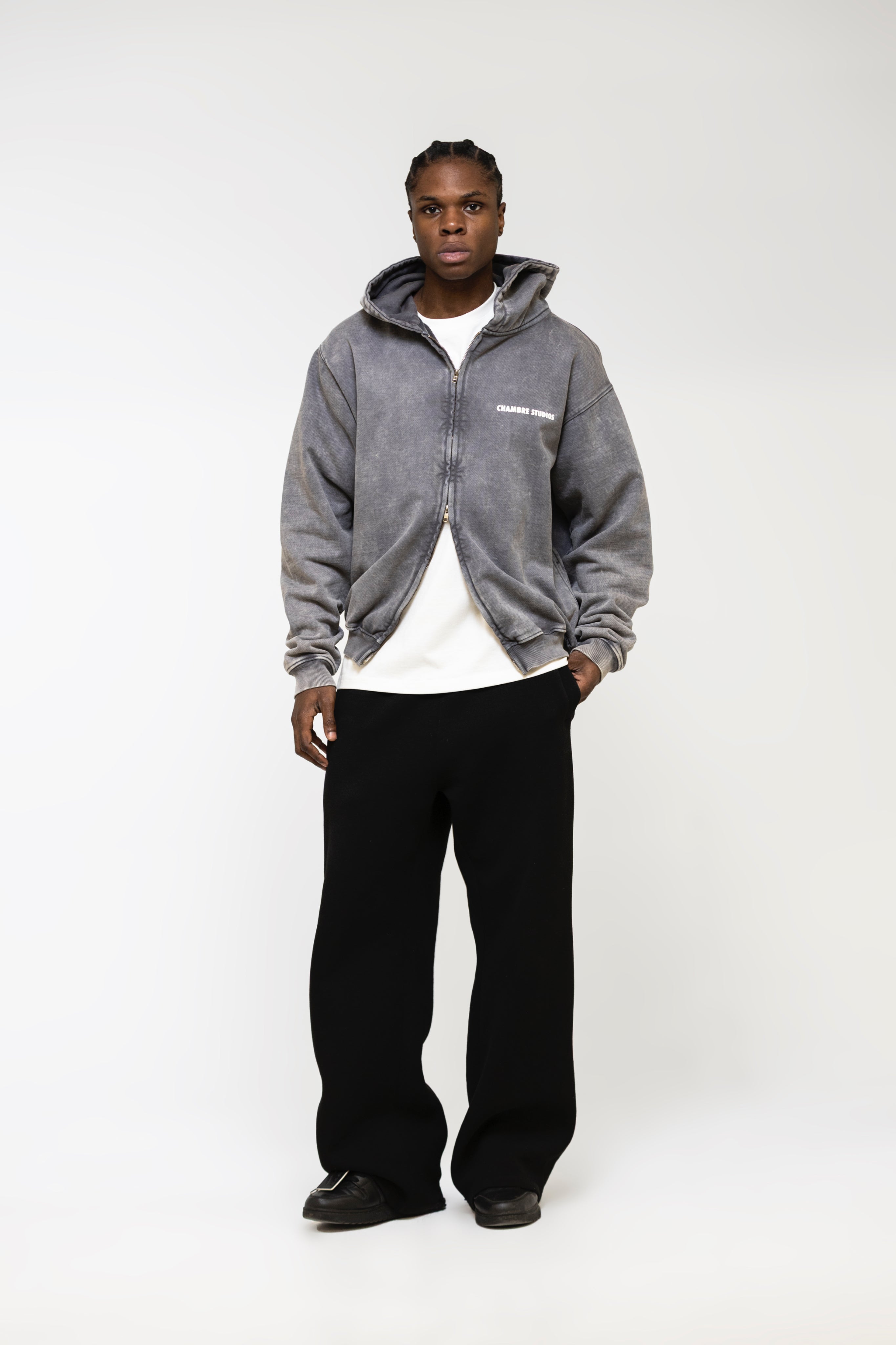 Chambre Logo Zip Acid Grey