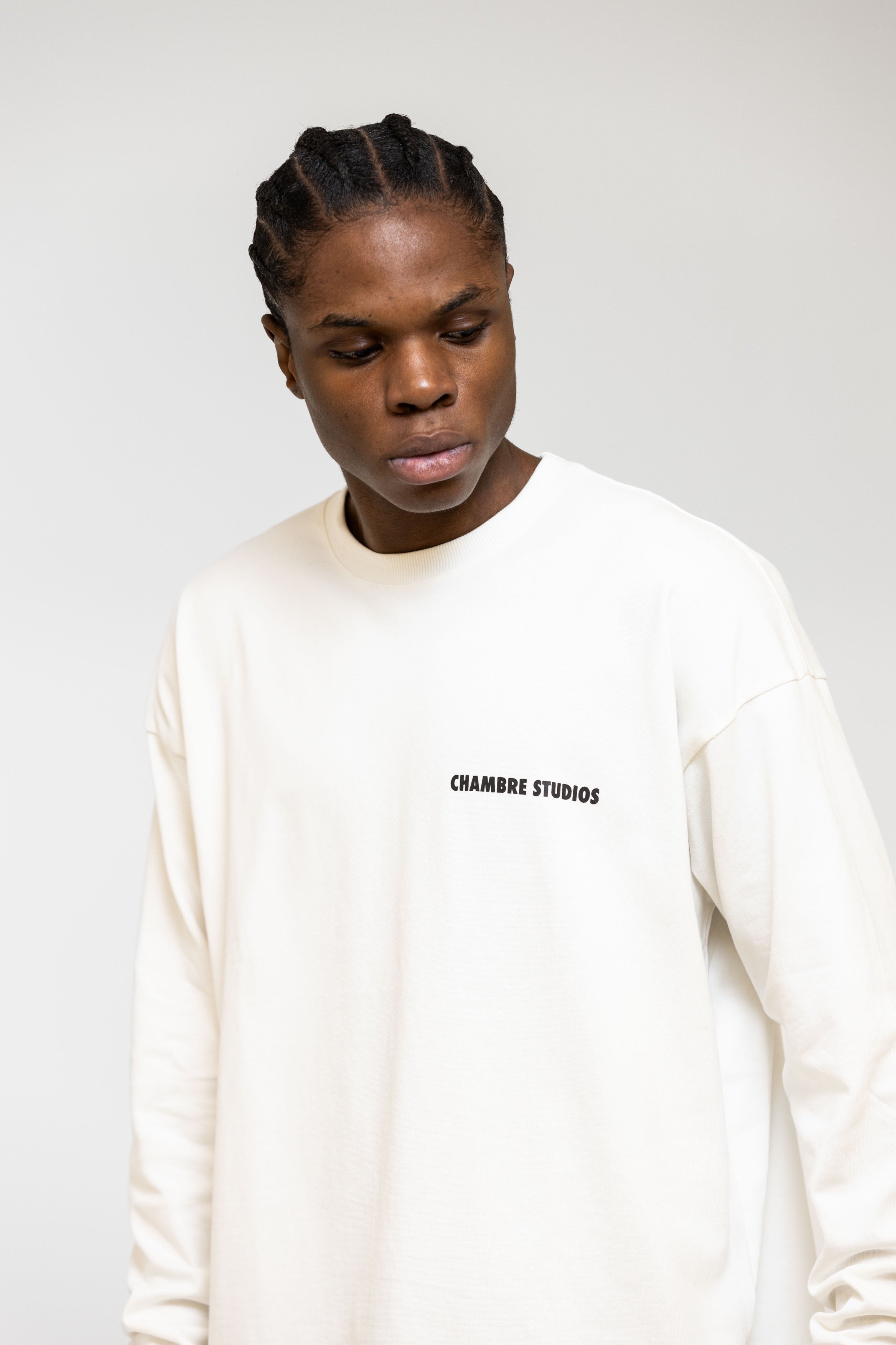 Chambre Logo LS T-Shirt White