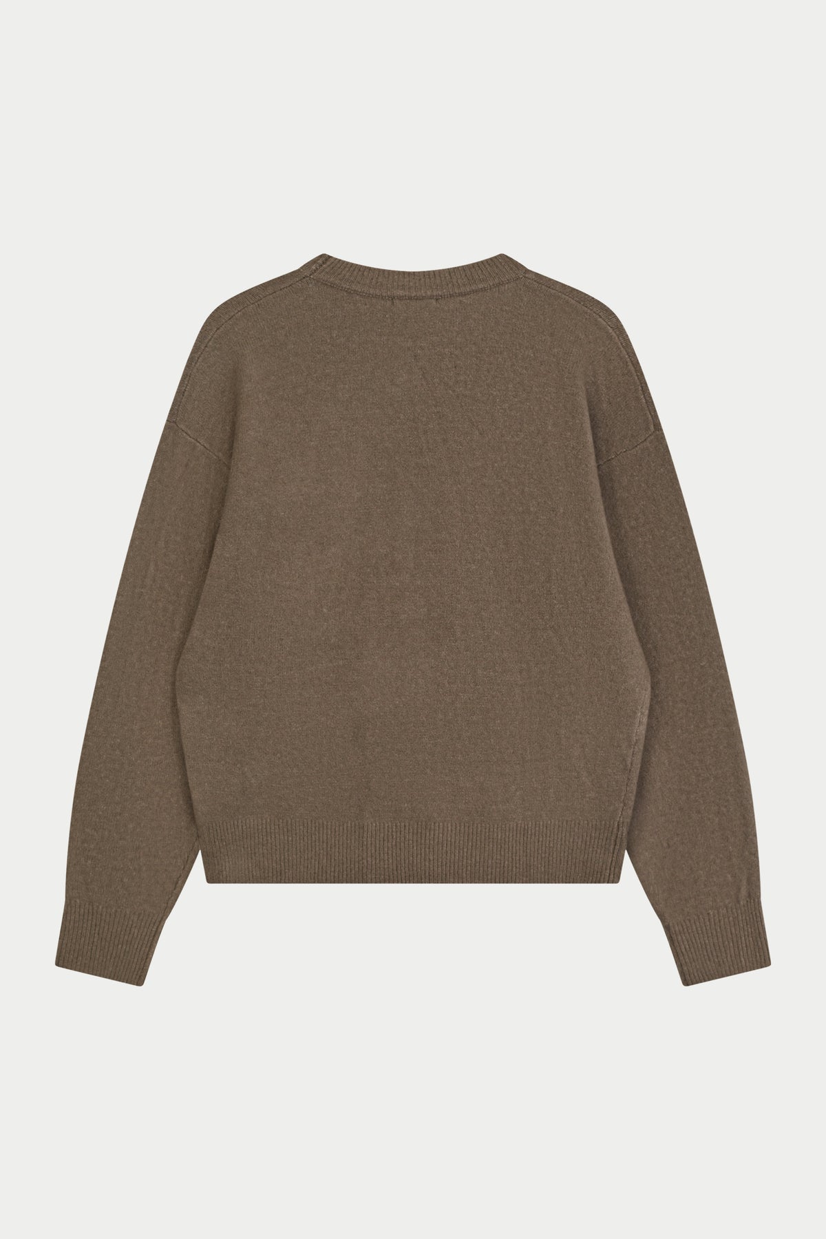 Couture Club Emblem Fluffy Knit Crew - Mushroom