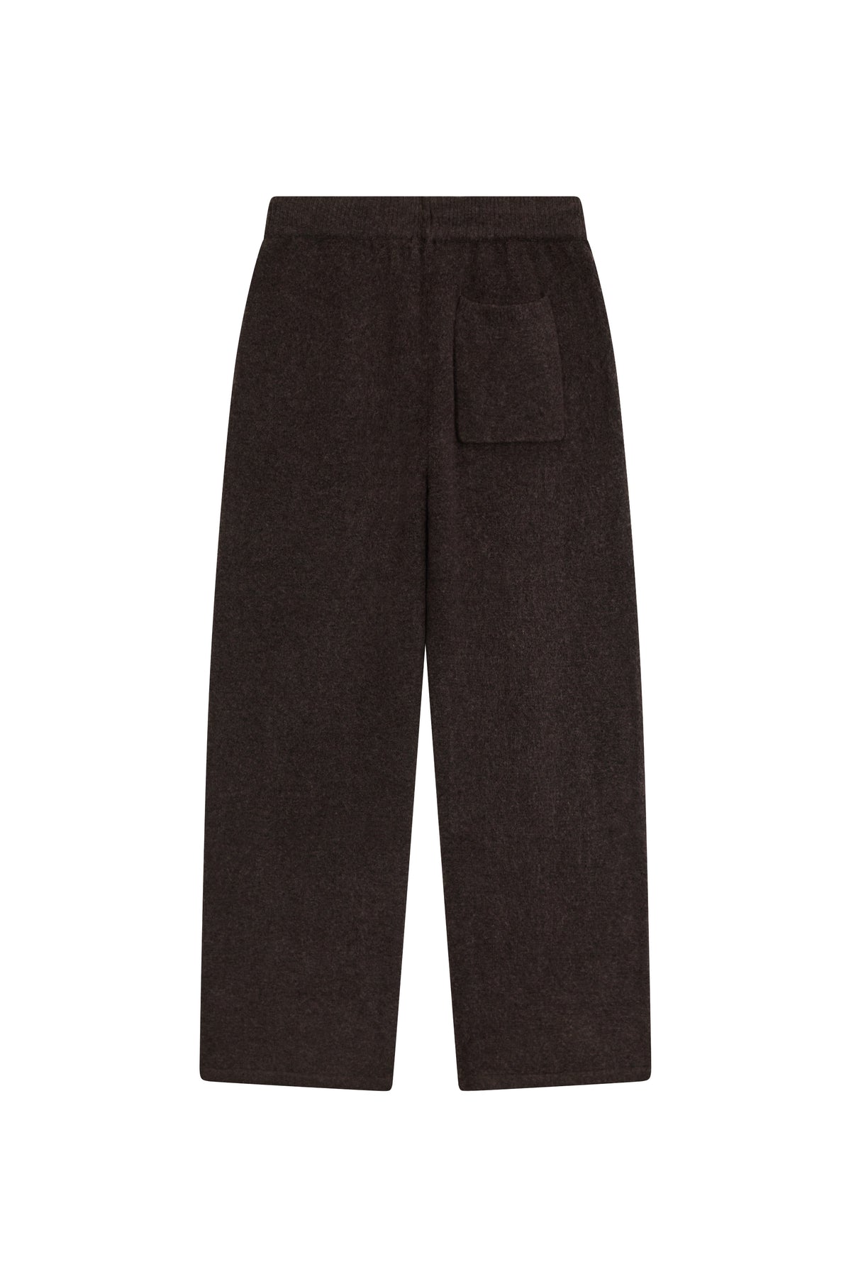 Couture Club Emblem Fluffy Knit Joggers - Brown