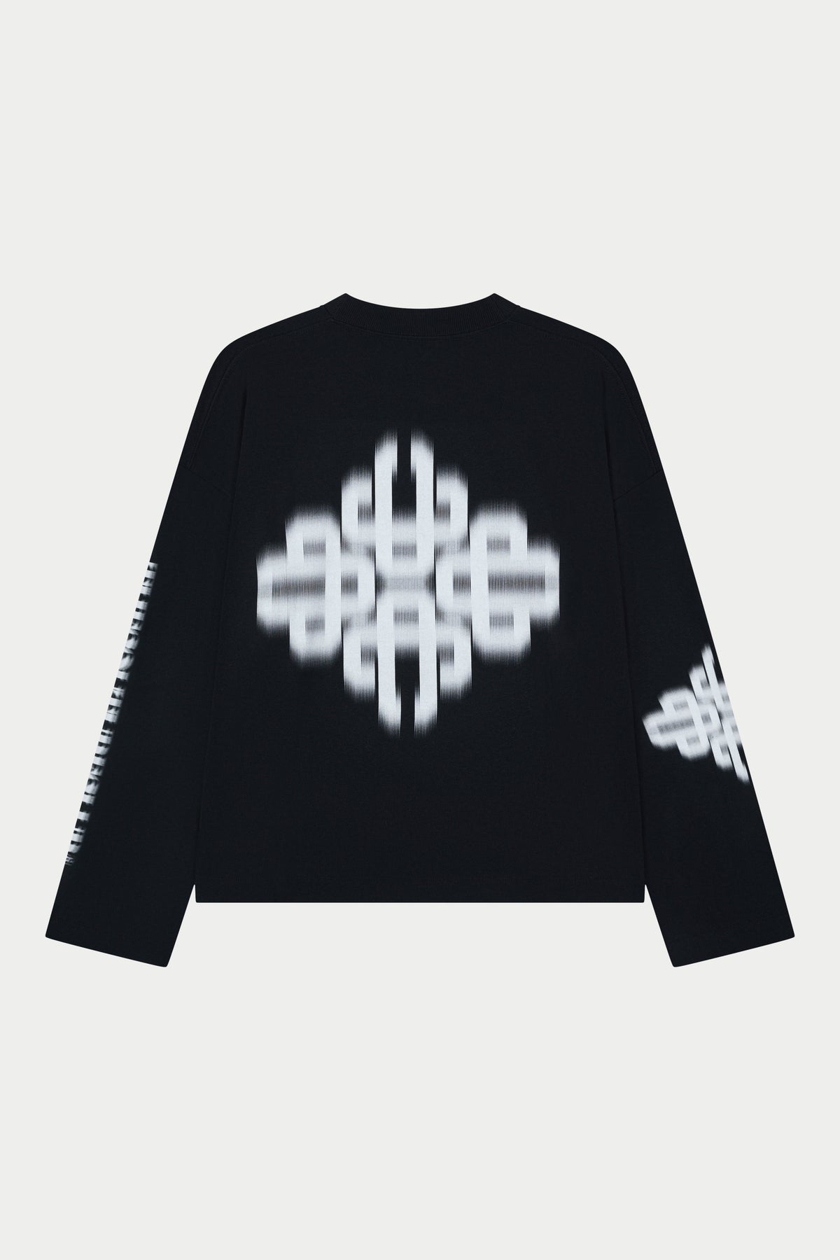 Couture Club Motion Blurred Long Sleeve T-Shirt - Black