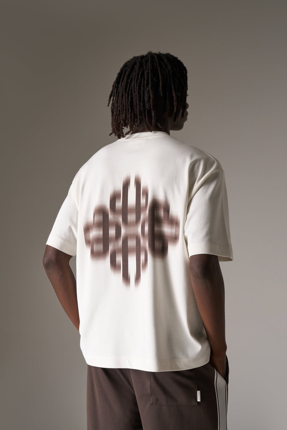 Couture Club Motion Blurred Emblem T-Shirt - Off White