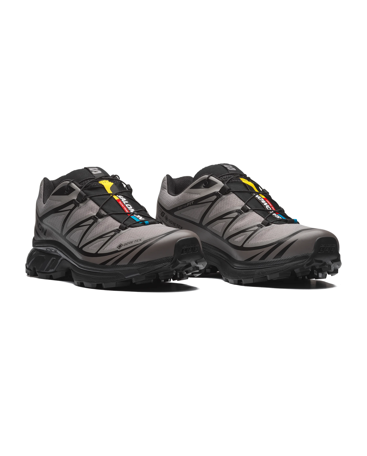 Salomon XT-6 GTX Black / Cloudburst / Dark Gull Gray pair