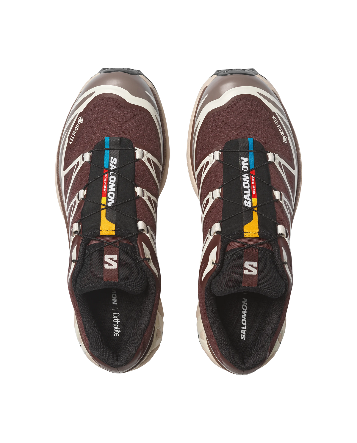 Salomon XT-6 GTX Bitter Chocolate / Iron / Vanilla Ice top view