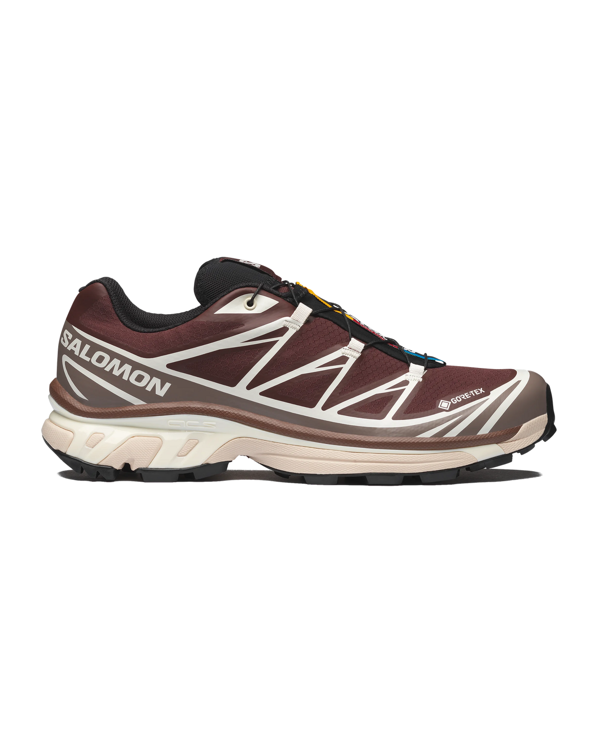 Salomon XT-6 GTX Bitter Chocolate / Iron / Vanilla Ice side view