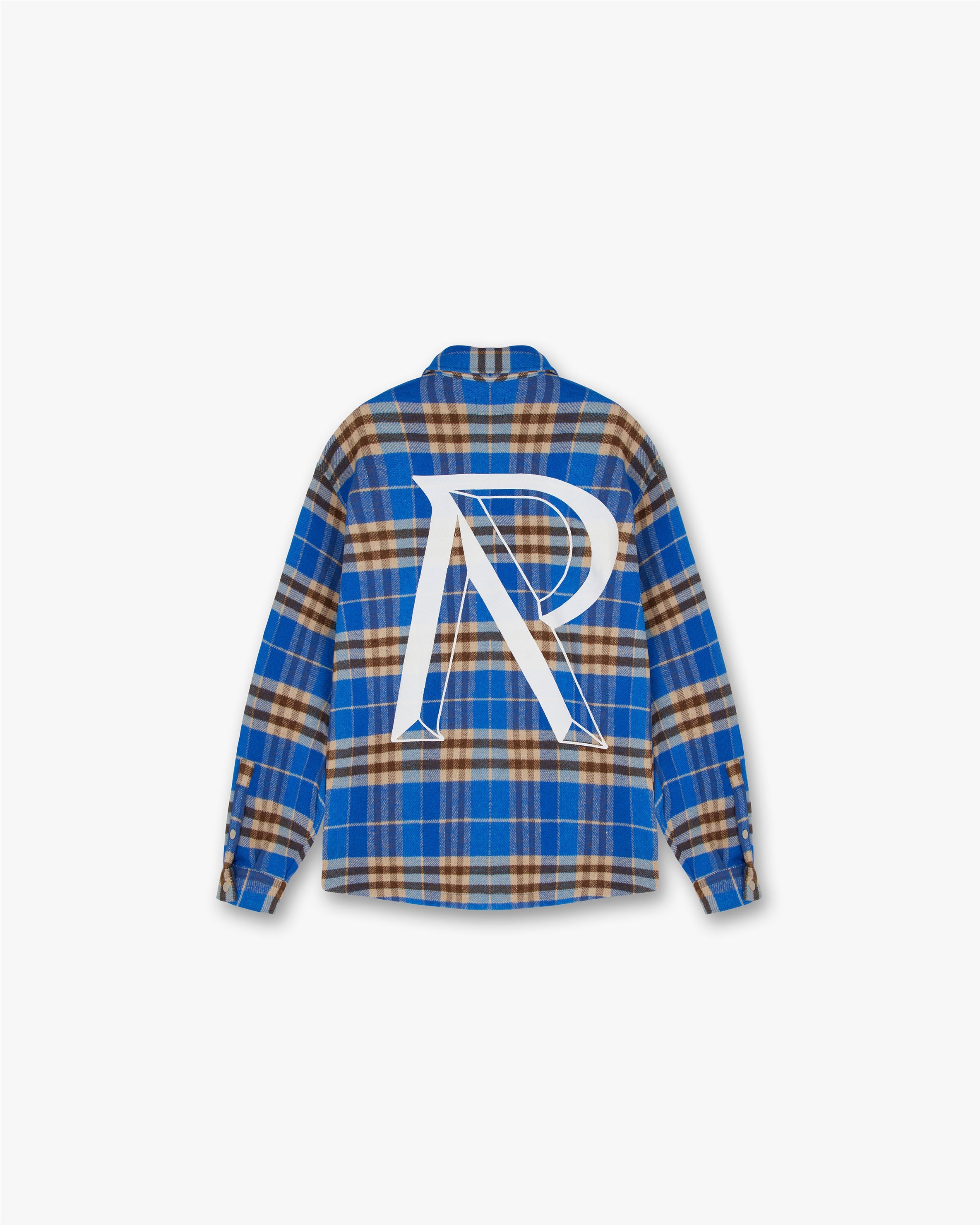 Represent Initial Print Flannel Shirt - Cobalt