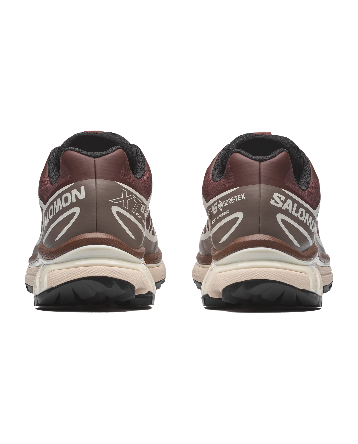 Salomon XT-6 GTX Bitter Chocolate / Iron / Vanilla Ice heel view