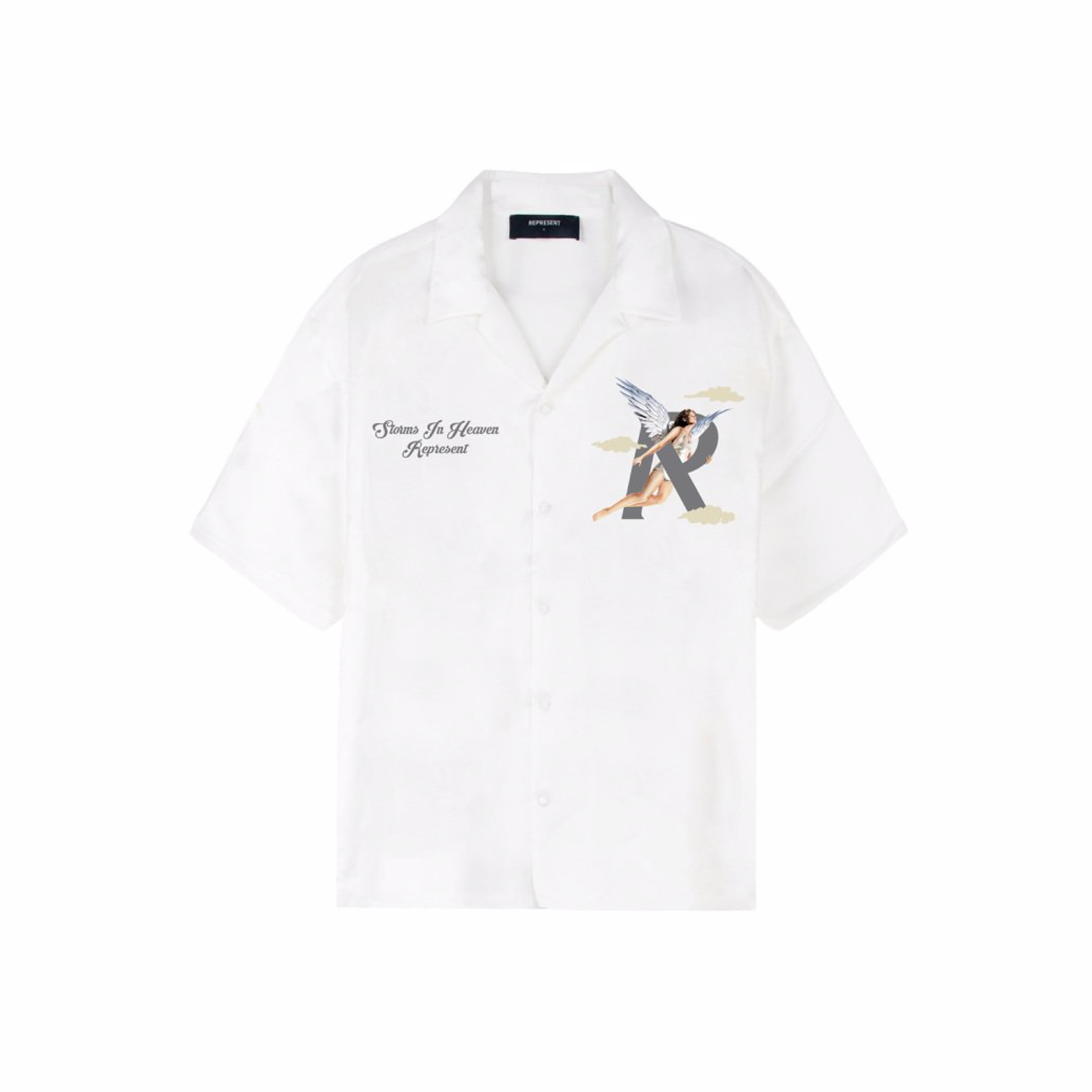 Represent Storms In Heaven Satin Shirt - White