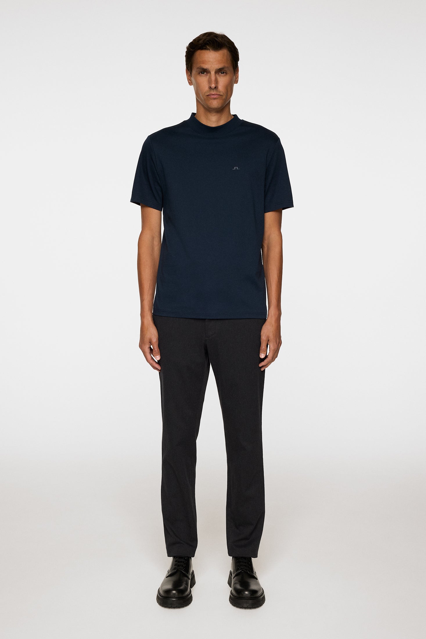 J Lindeberg Ace Mock Neck T-Shirt Navy