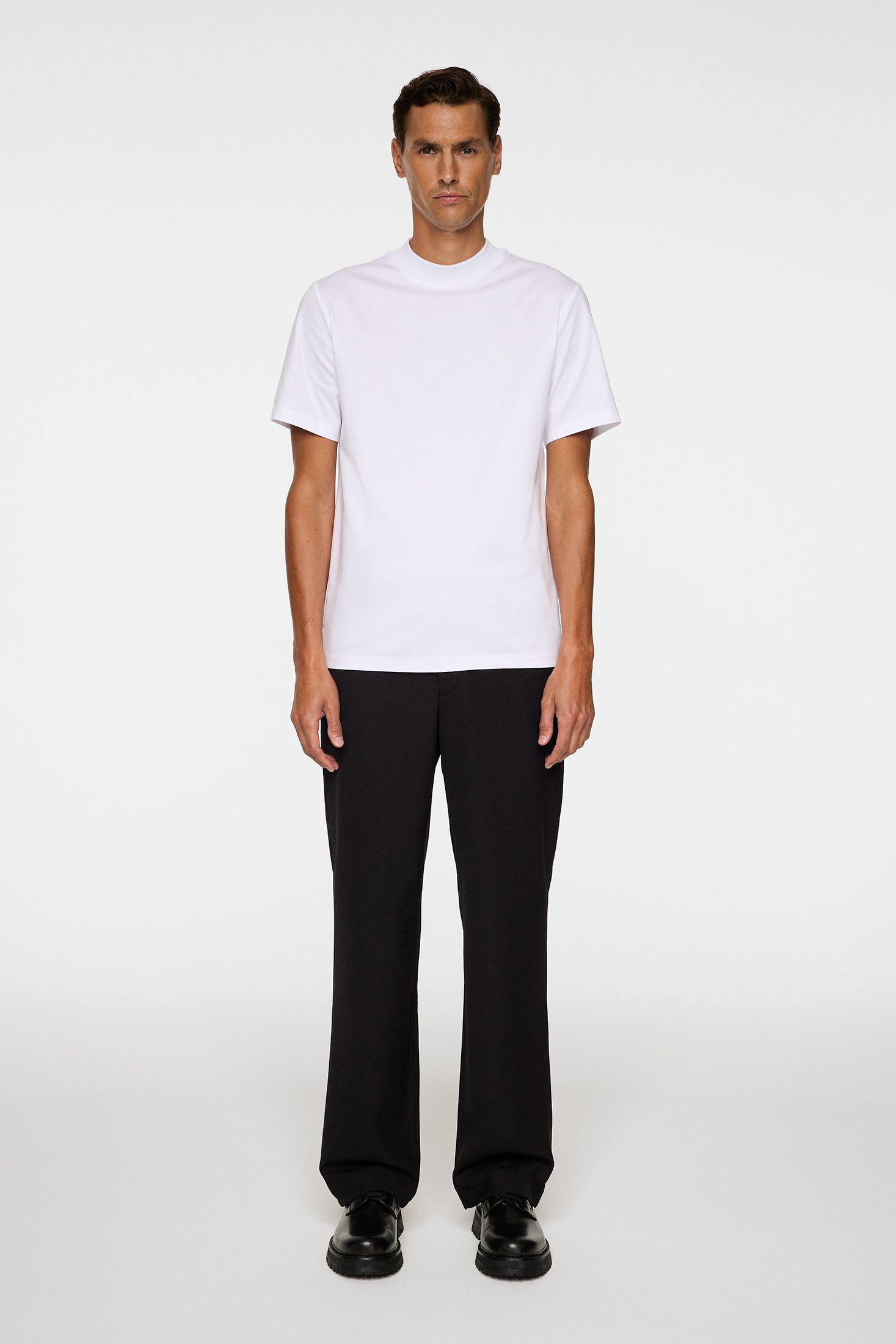 J Lindeberg Ace Mock Neck T-Shirt White