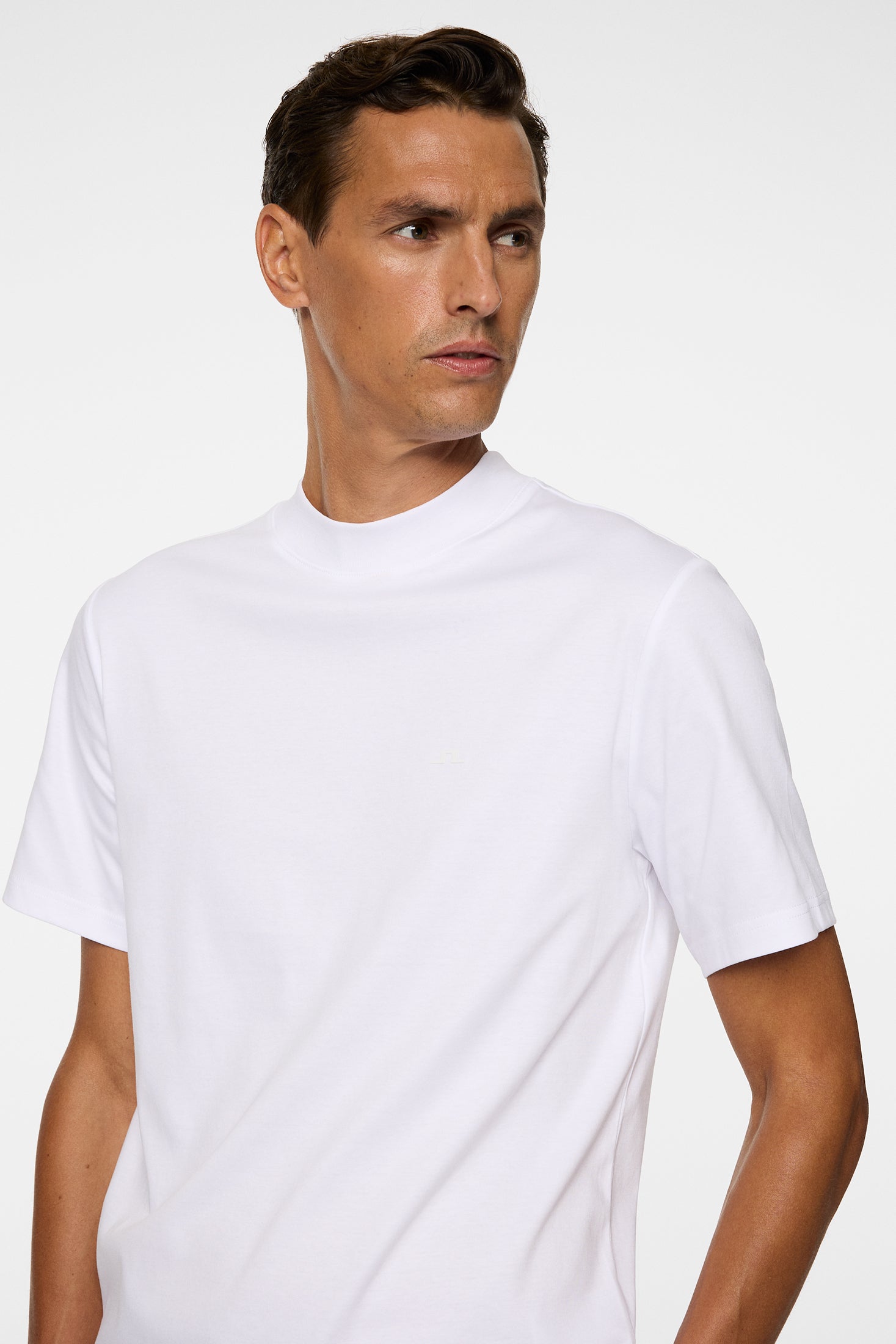 J Lindeberg Ace Mock Neck T-Shirt White