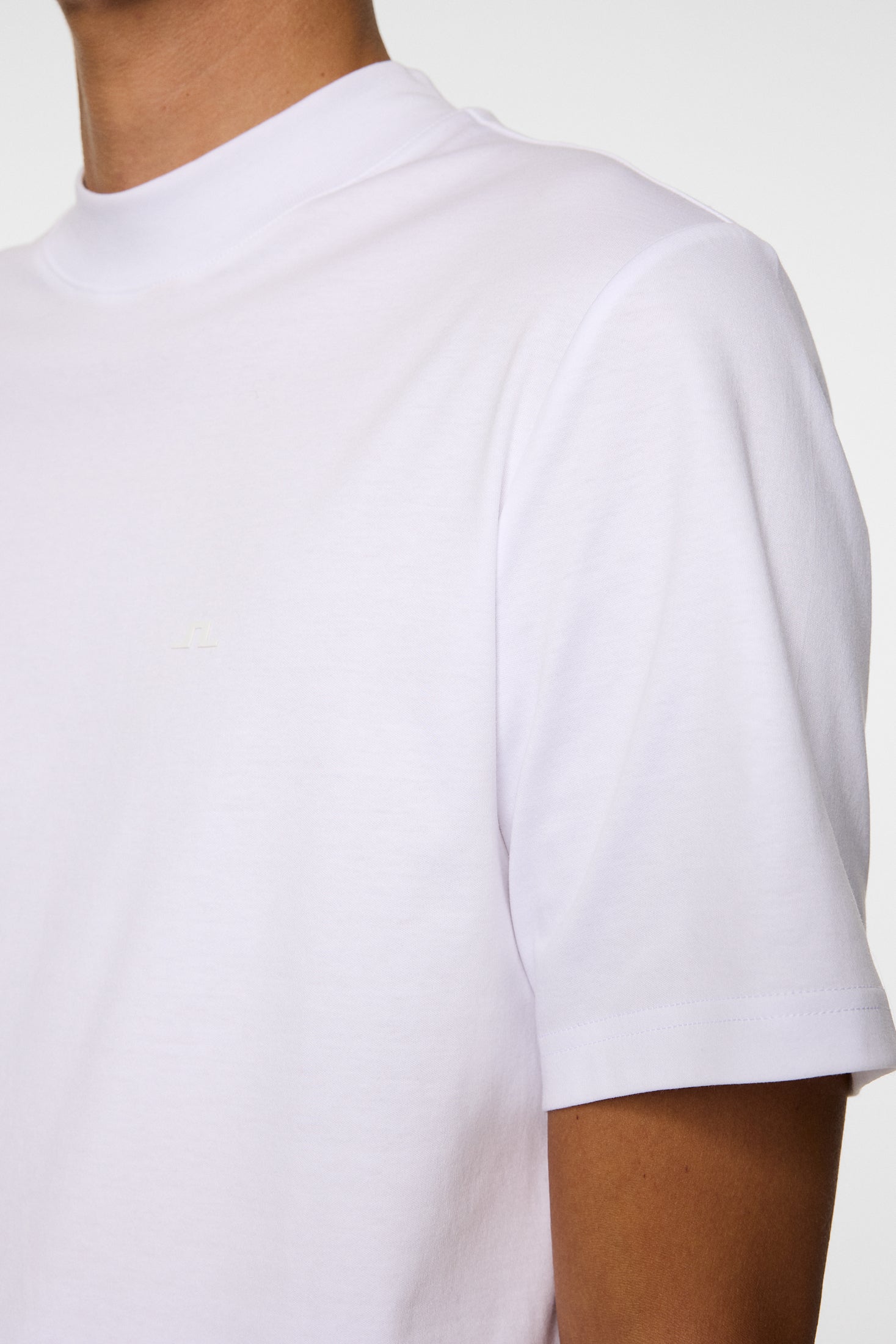 J Lindeberg Ace Mock Neck T-Shirt White