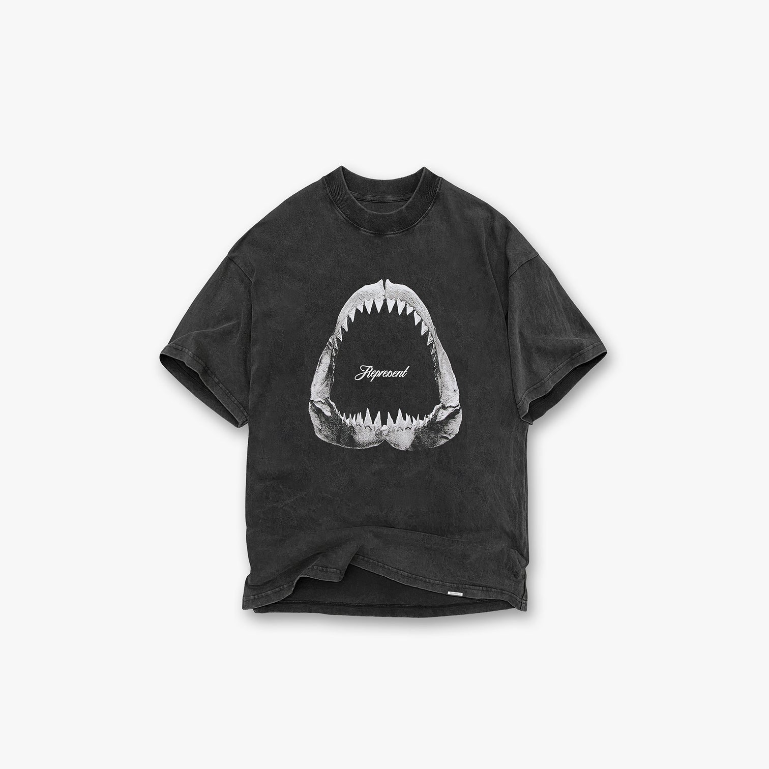 Represent Shark Jaws T Shirt Vintage Grey