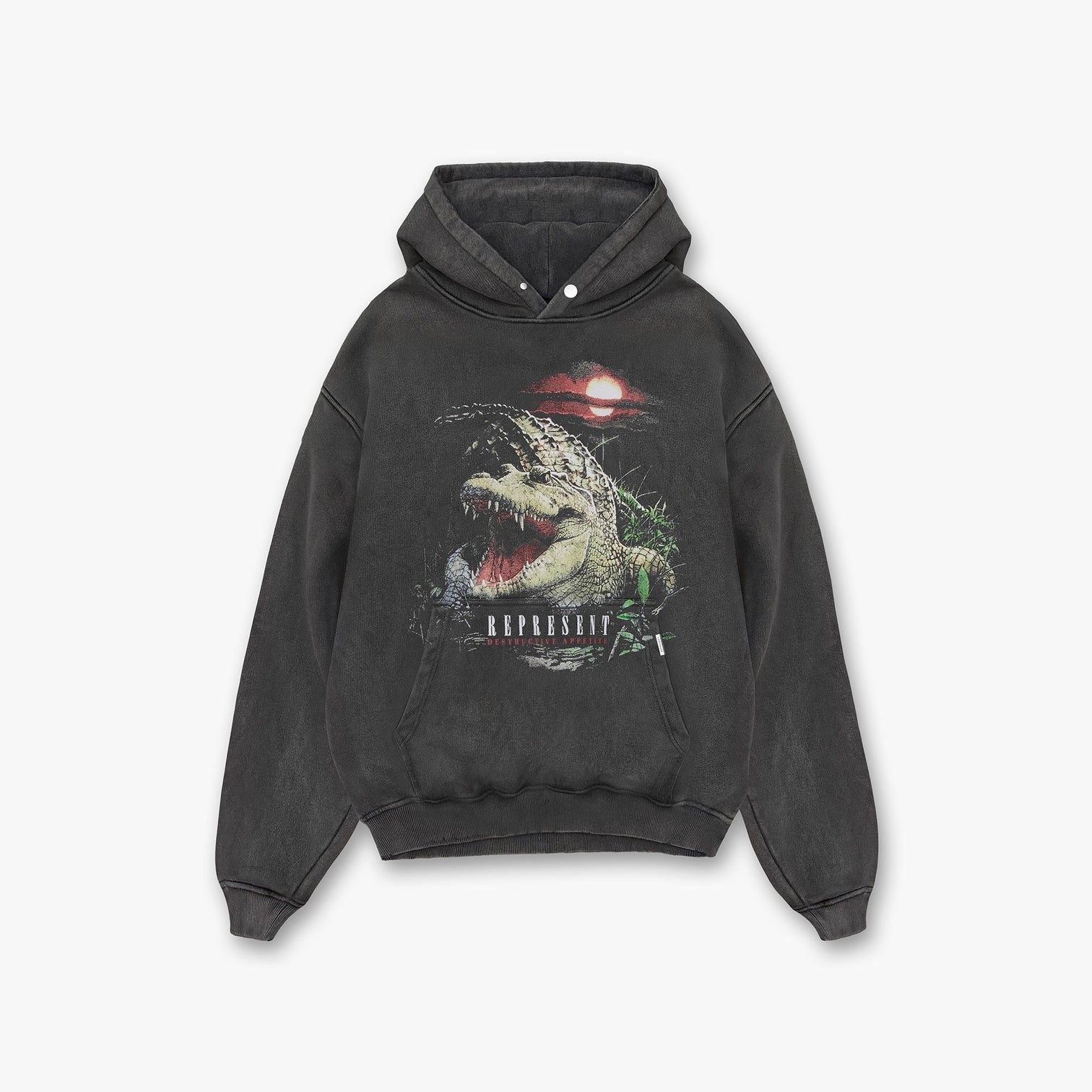 Represent Destructive Appetite Hoodie Vintage Grey