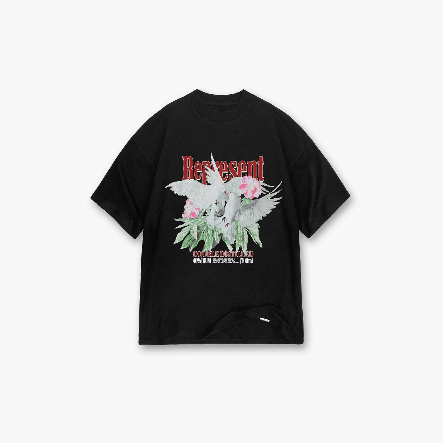 Represent Double Distilled T Shirt - Off Black